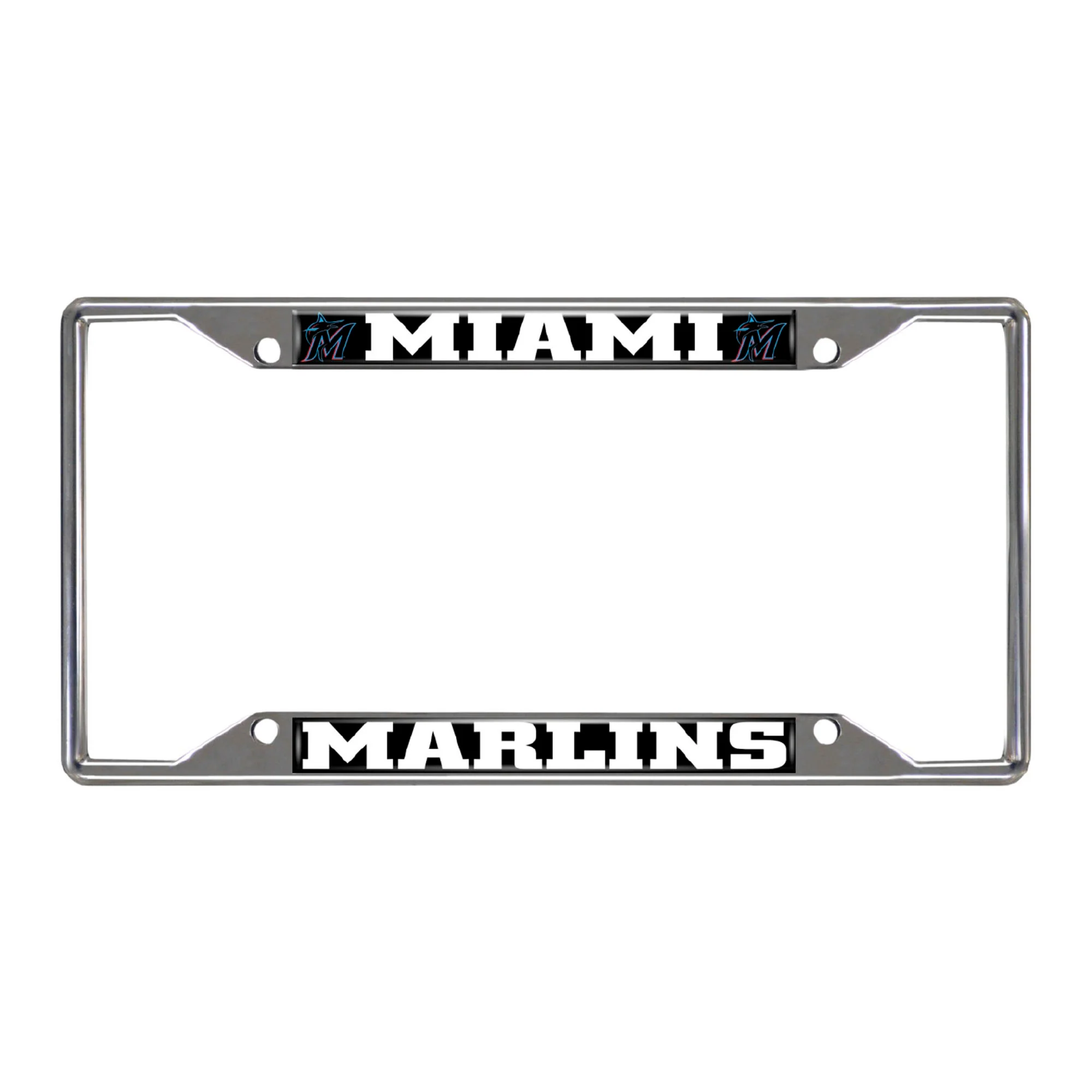 Miami Marlins Chrome License Plate Frame
