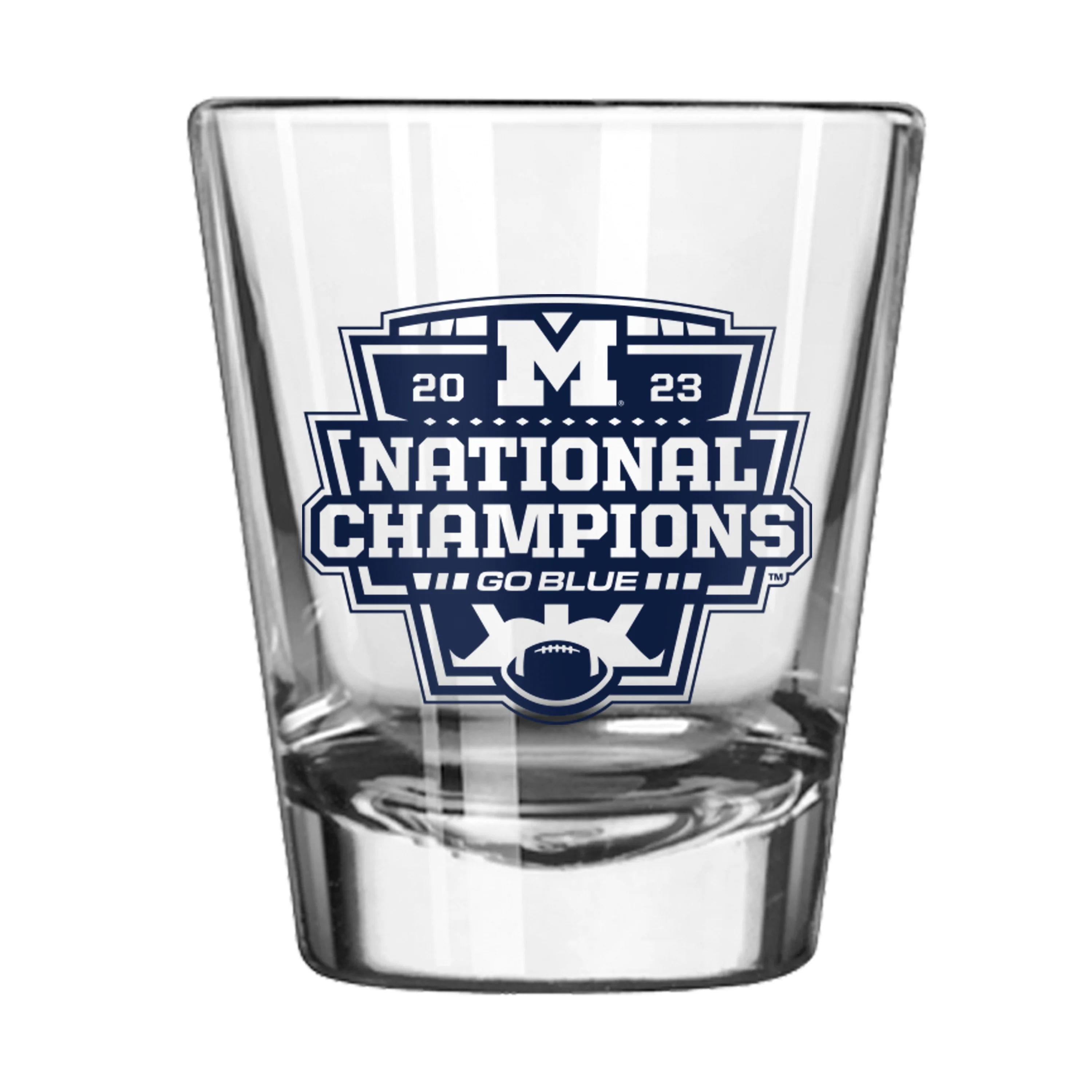 Michigan 2023 CFP National Champions 2oz Shot Glass - Image 2