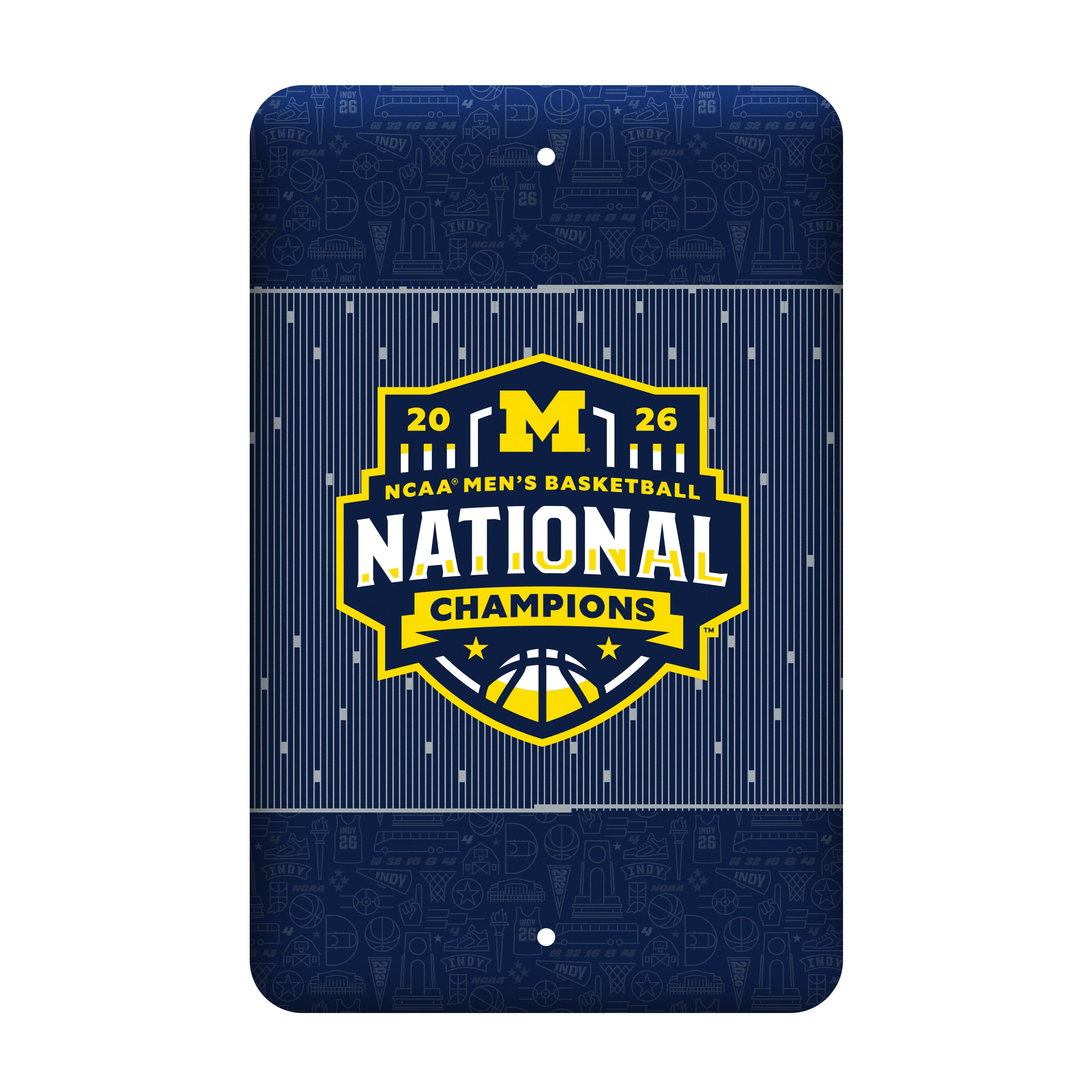 Michigan 2026 Mens Basketball Champions Metal Parking Sign
