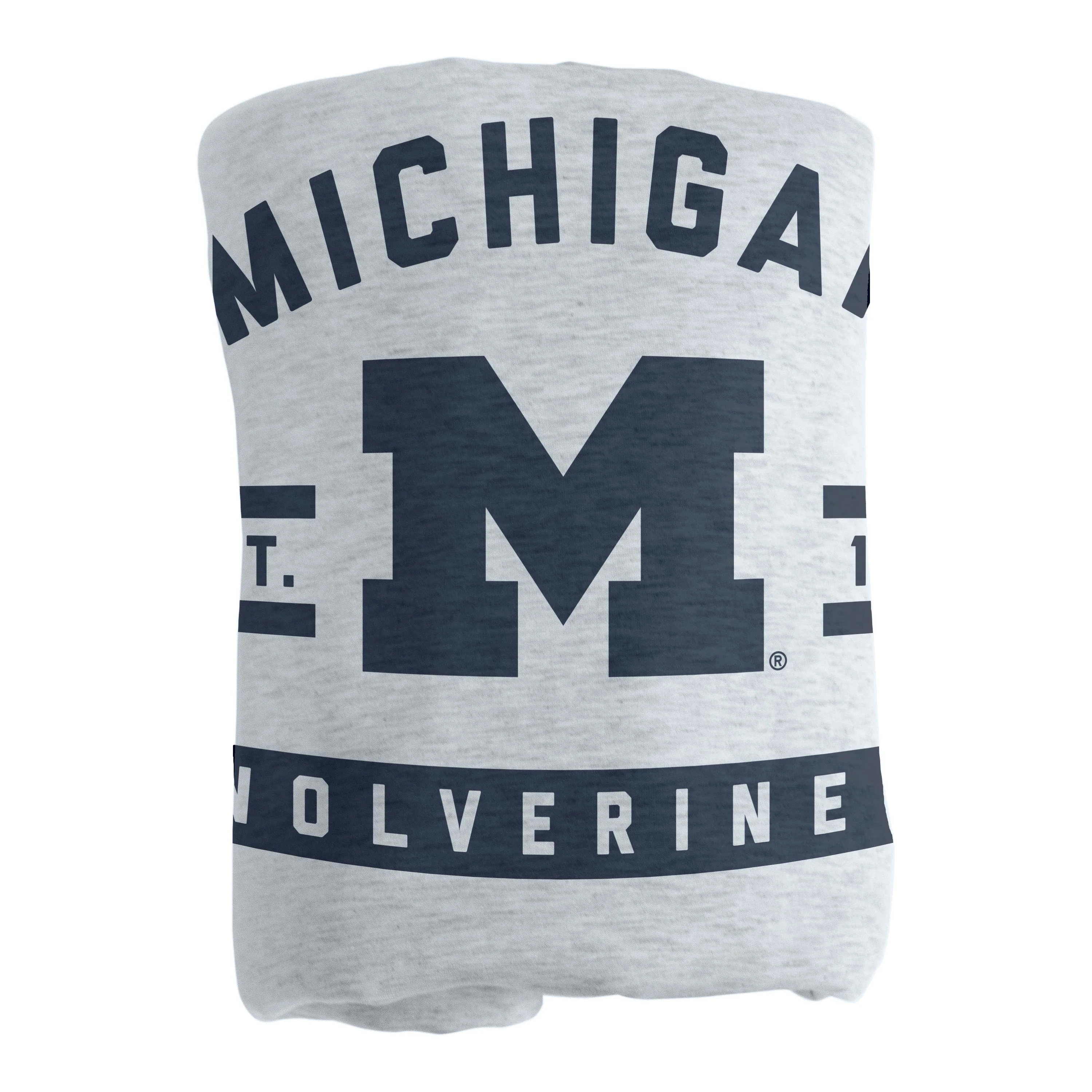Michigan Athletic Gray Sublimated Sweatshirt Blanket - Image 3