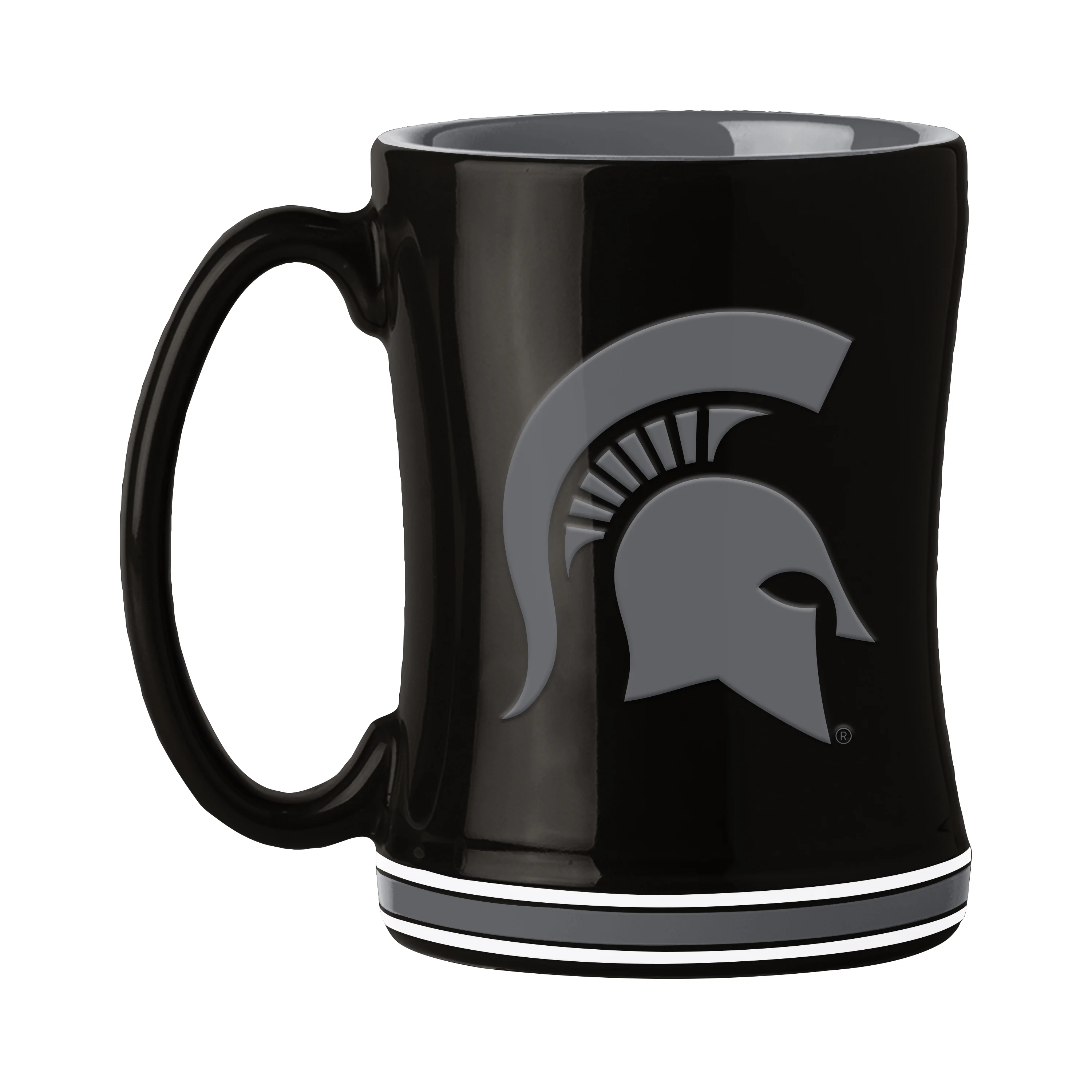 Michigan State 14oz Black Tonal Relief Mug