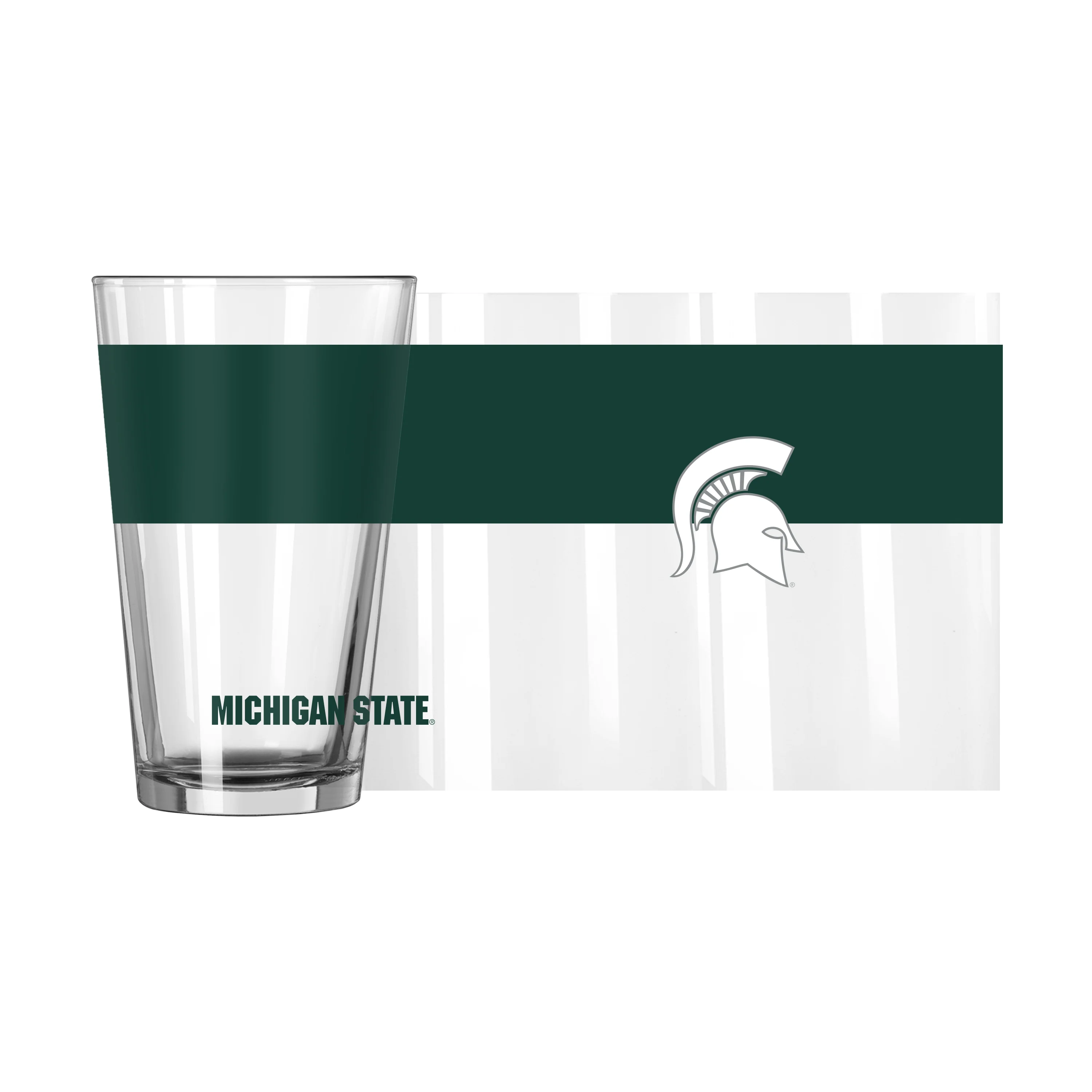 Michigan State 16oz Colorblock Pint Glass - Image 2