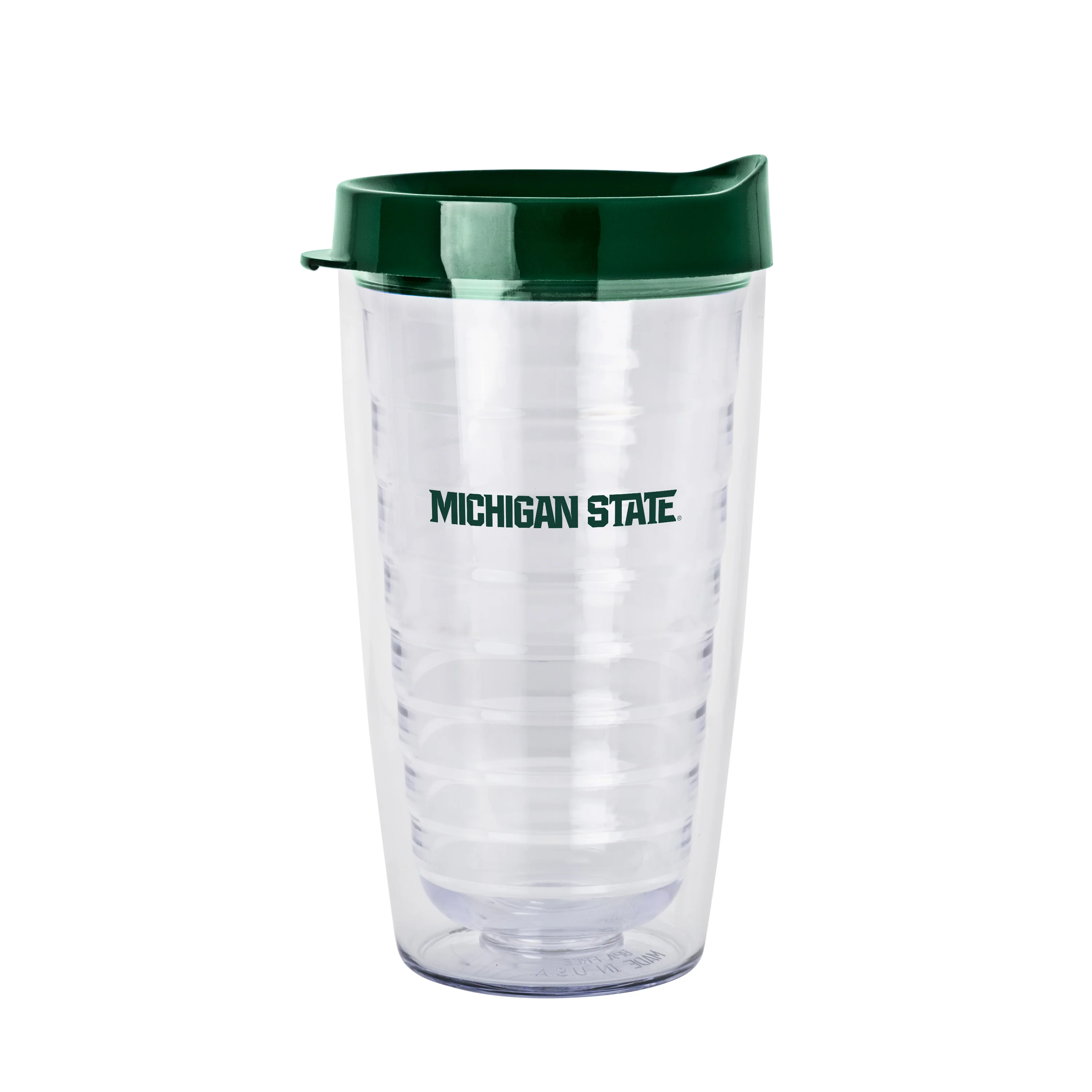 Michigan State 16oz Flipside Dbl Wall Clear Tumbler - Image 3