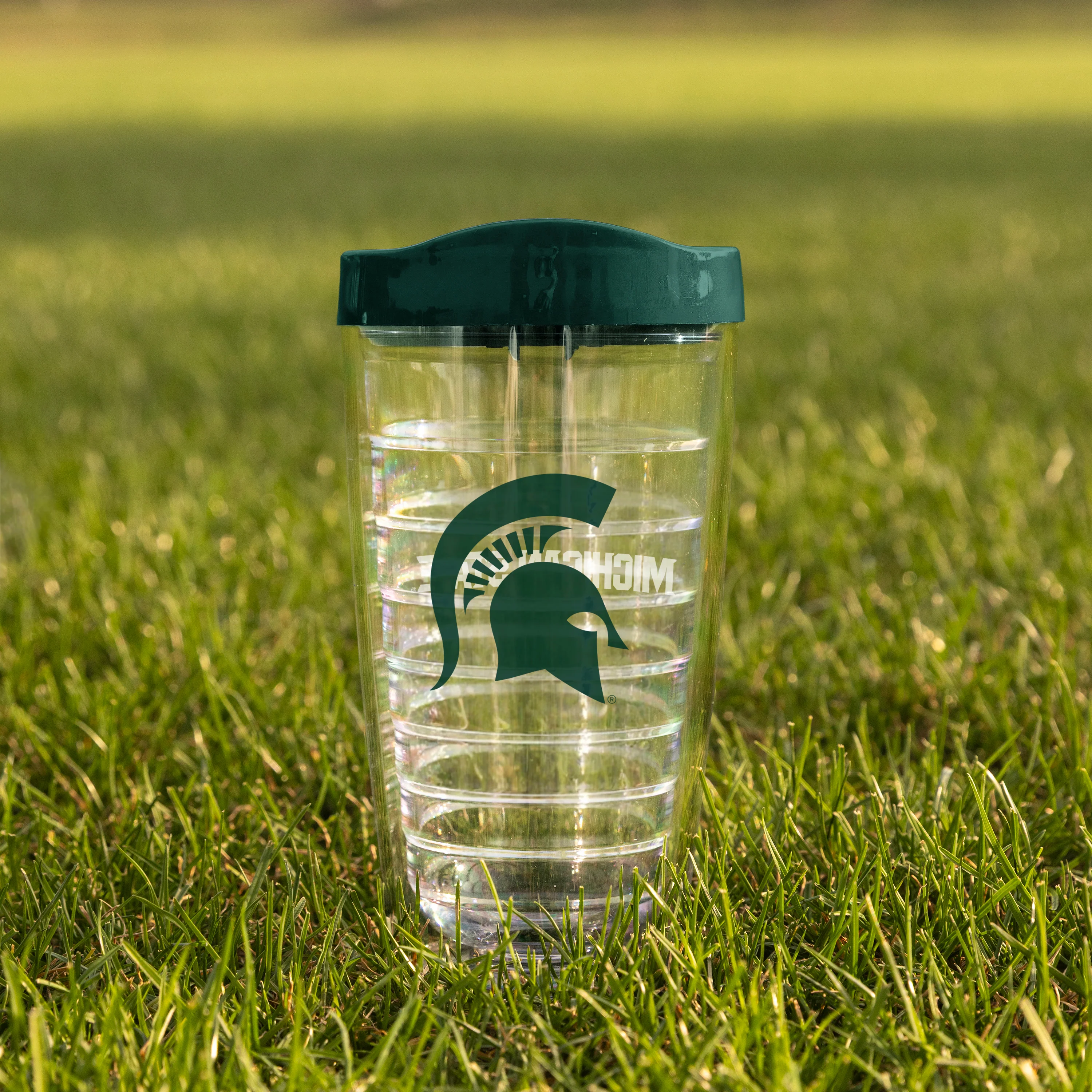 Michigan State 16oz Flipside Dbl Wall Clear Tumbler - Image 4