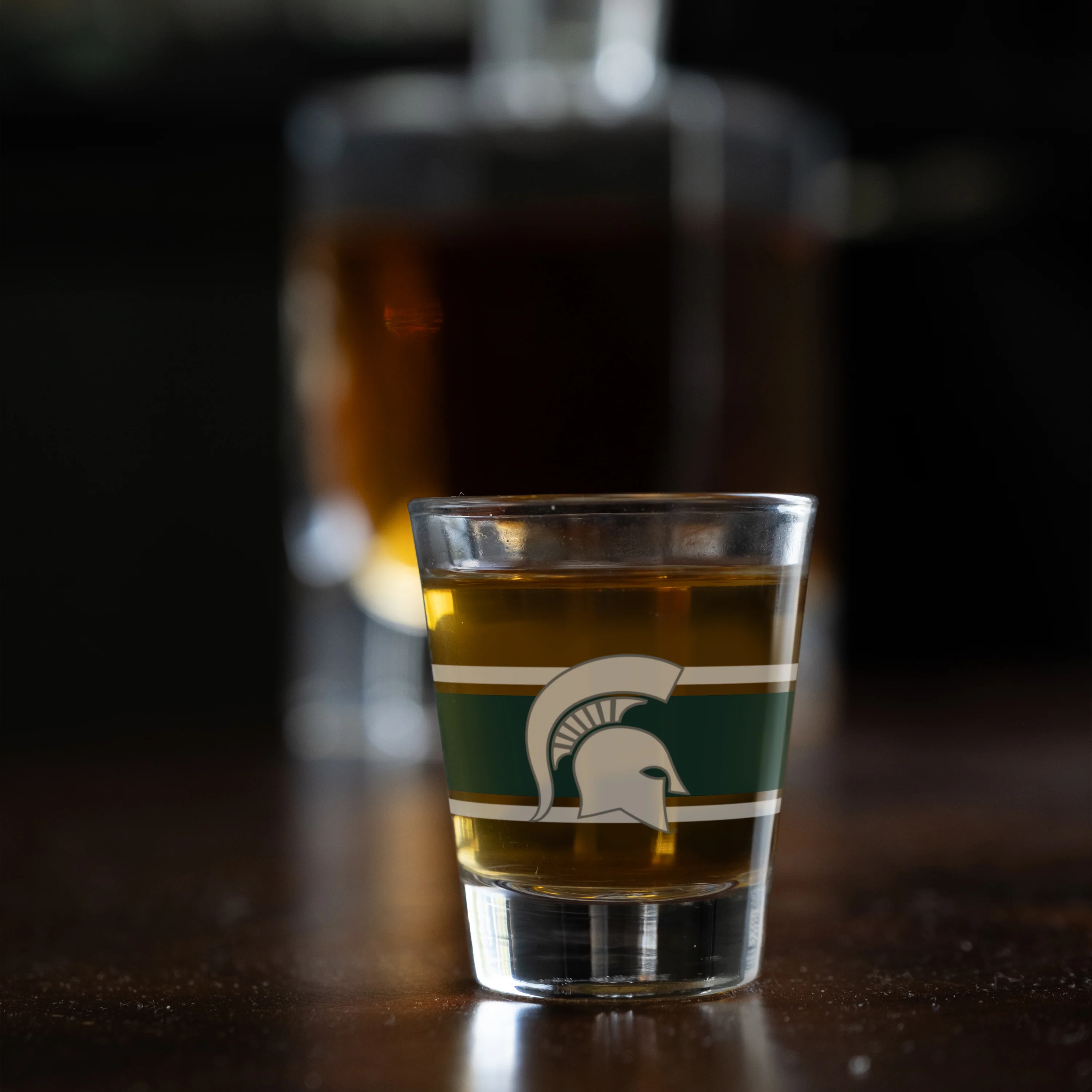 Michigan State 2oz Stripe Shot Glass - Image 2