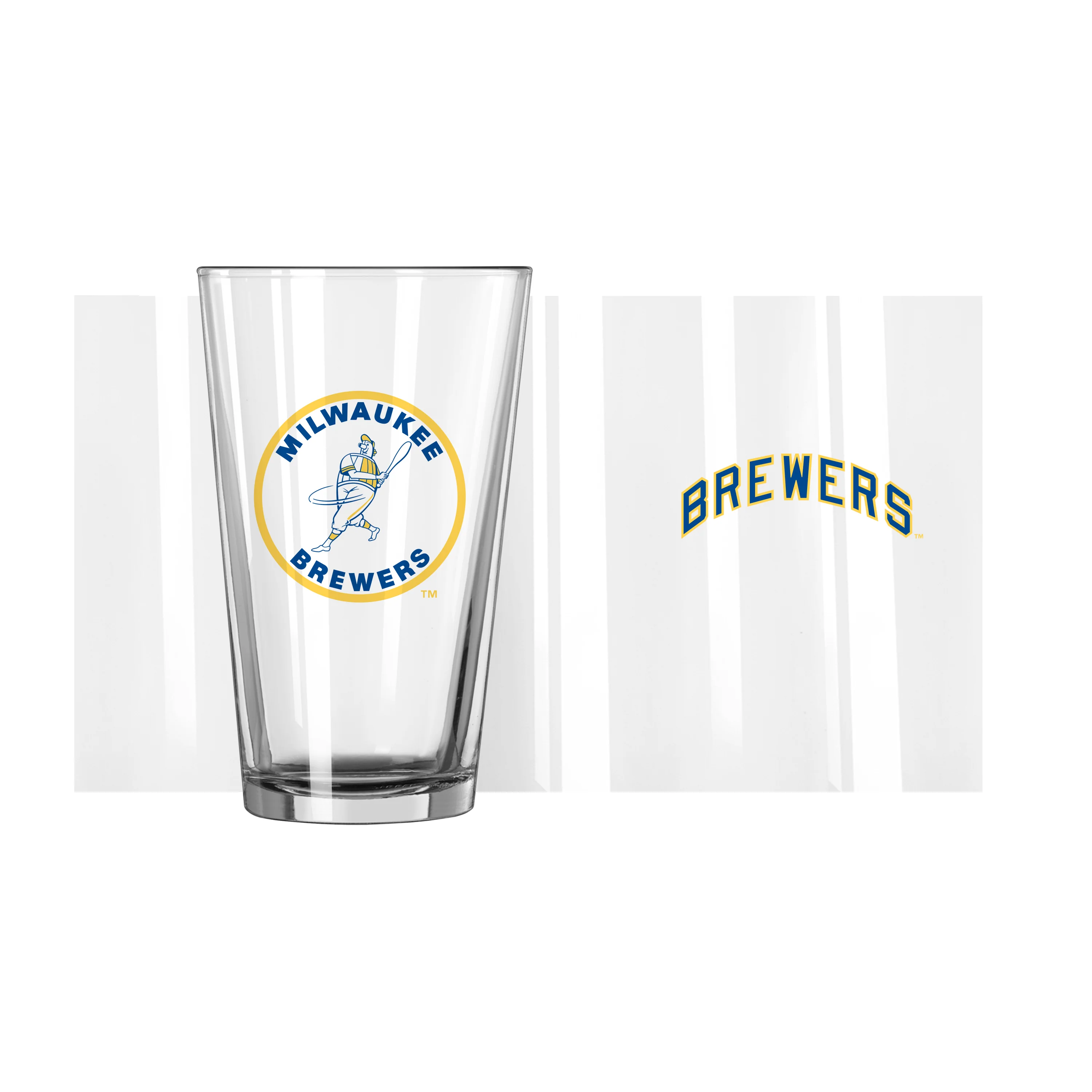 Milwaukee Brewers 16oz Retro Pint Glass - Image 2