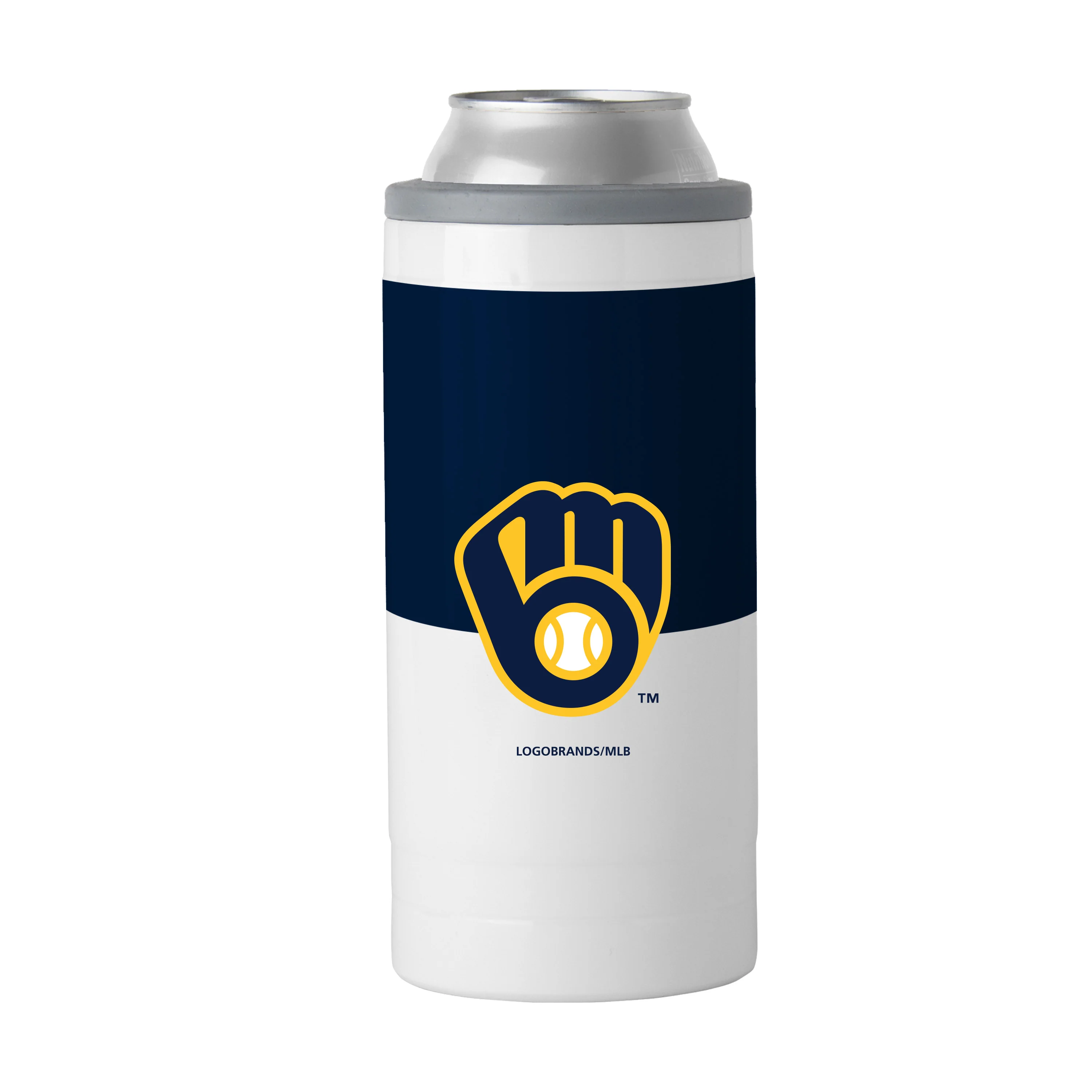 Milwaukee Brewers Slim Colorblock Can Coolie