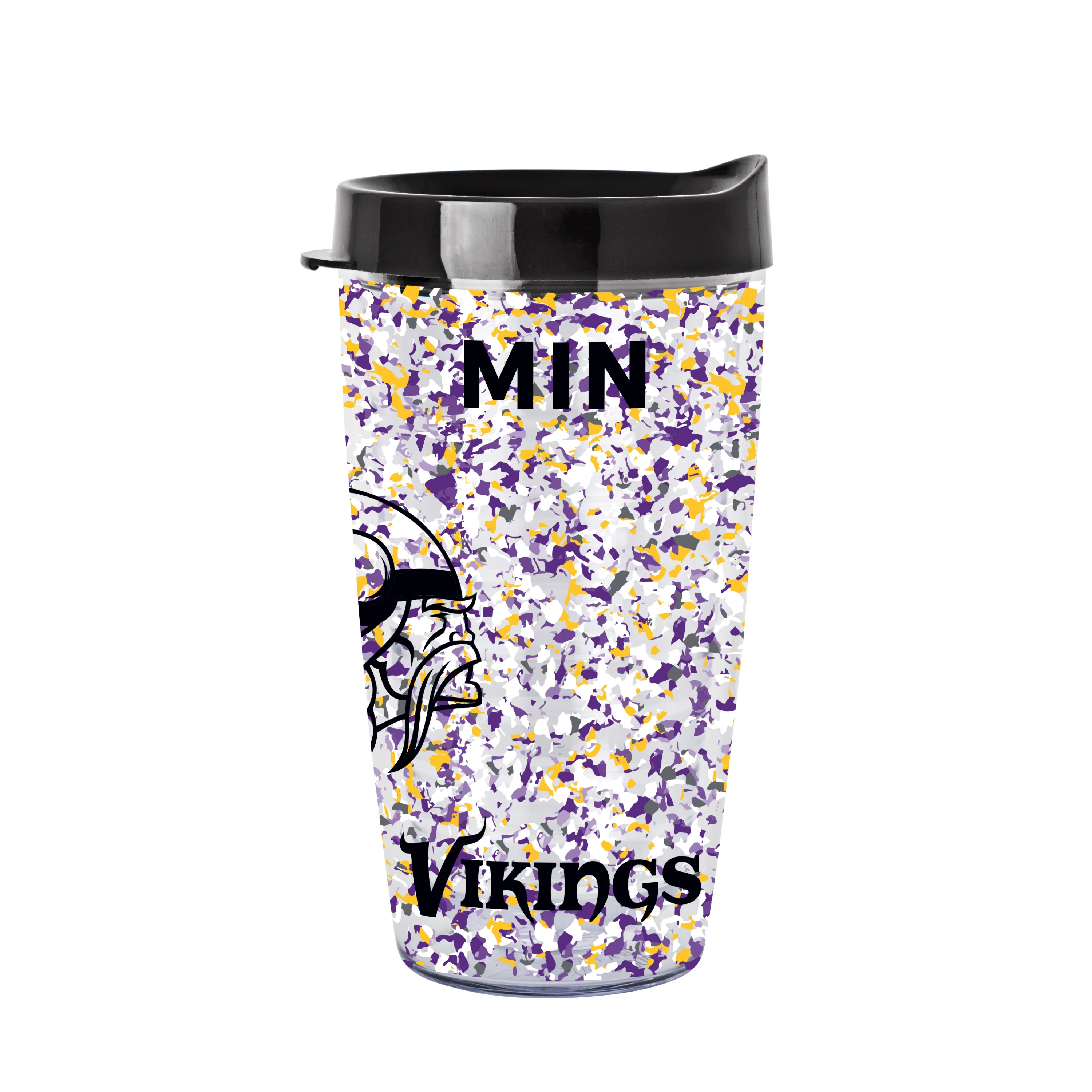 Minnesota Vikings 16oz Terrazzo Dbl Wall Clear Tumbler - Image 2