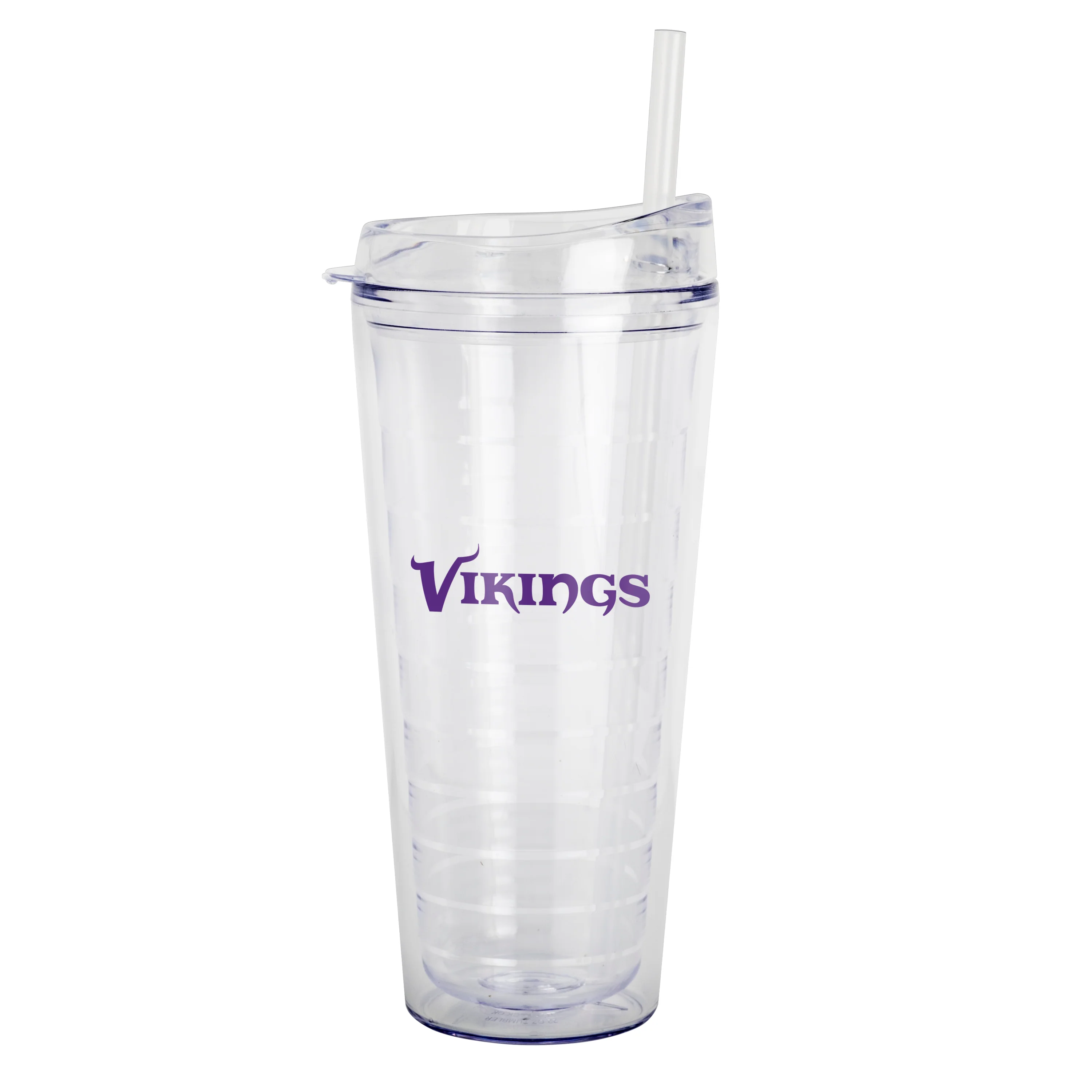 Minnesota Vikings 22oz Flipside Dbl Wall Clear Tumbler - Image 2