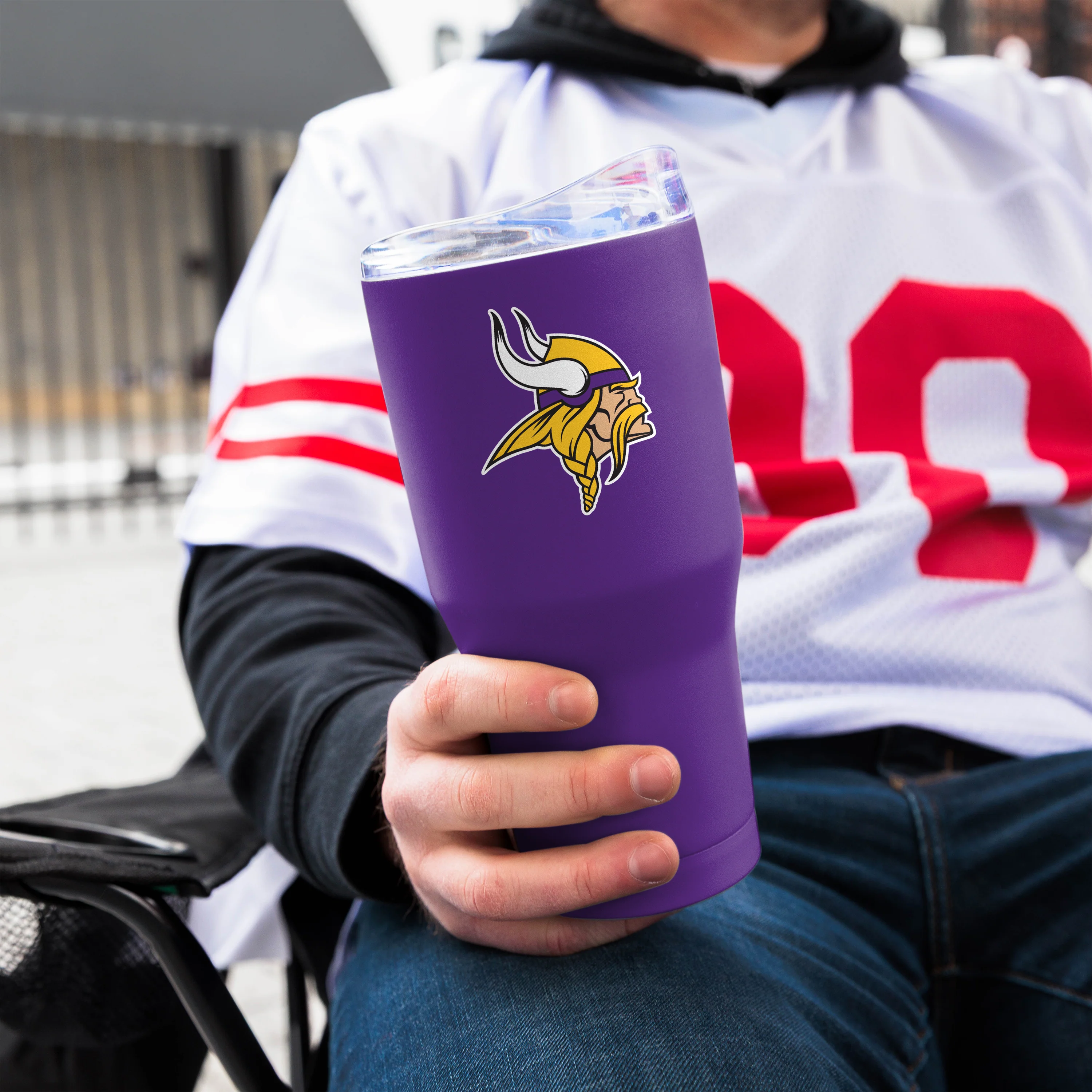 Minnesota Vikings 30oz Flipside Powder Coat Tumbler - Image 3
