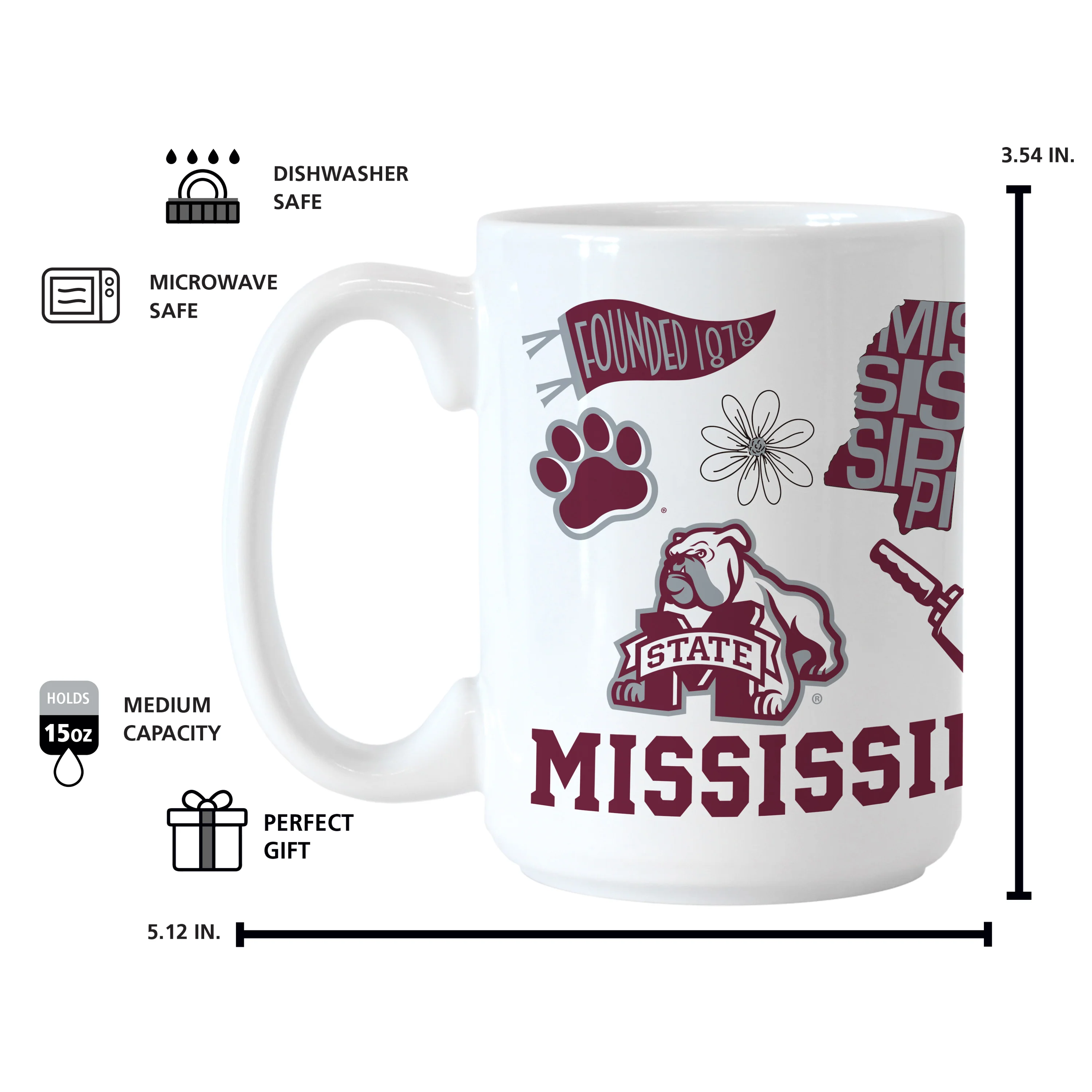 Mississippi State 15oz Native Sublimated Mug - Image 4