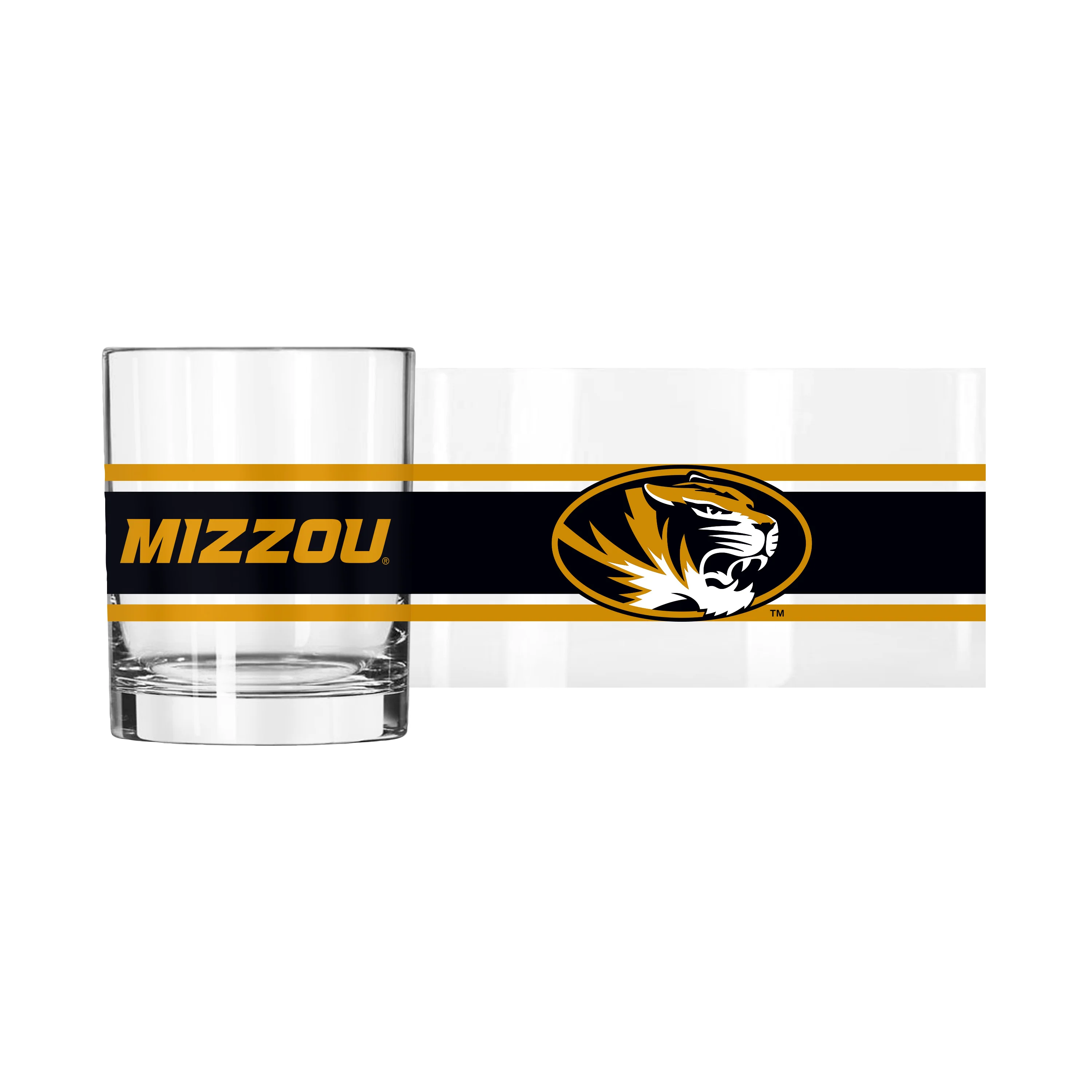 Missouri 14oz Stripe Rocks Glass - Image 2