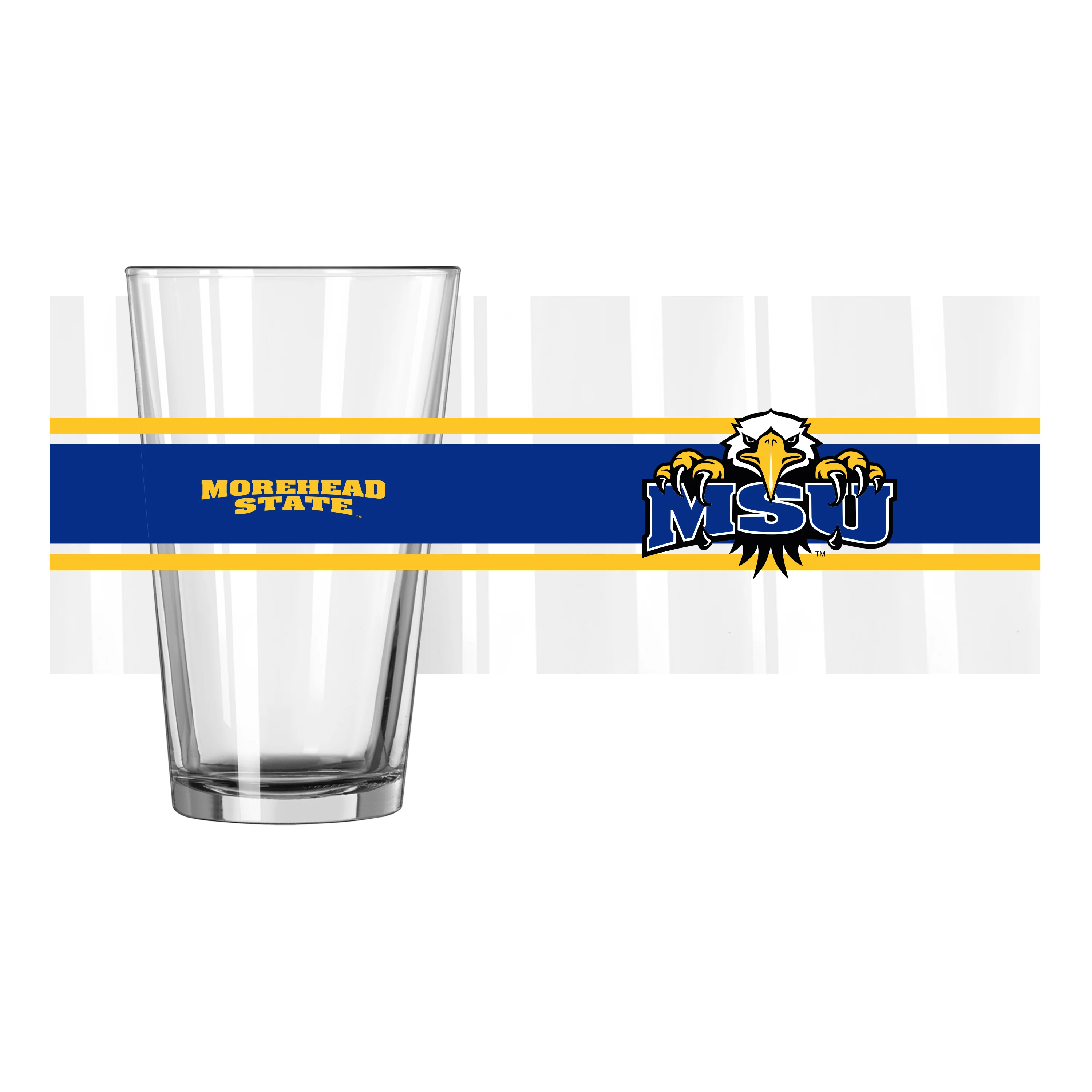 Morehead State 16oz Stripe Pint Glass - Image 2
