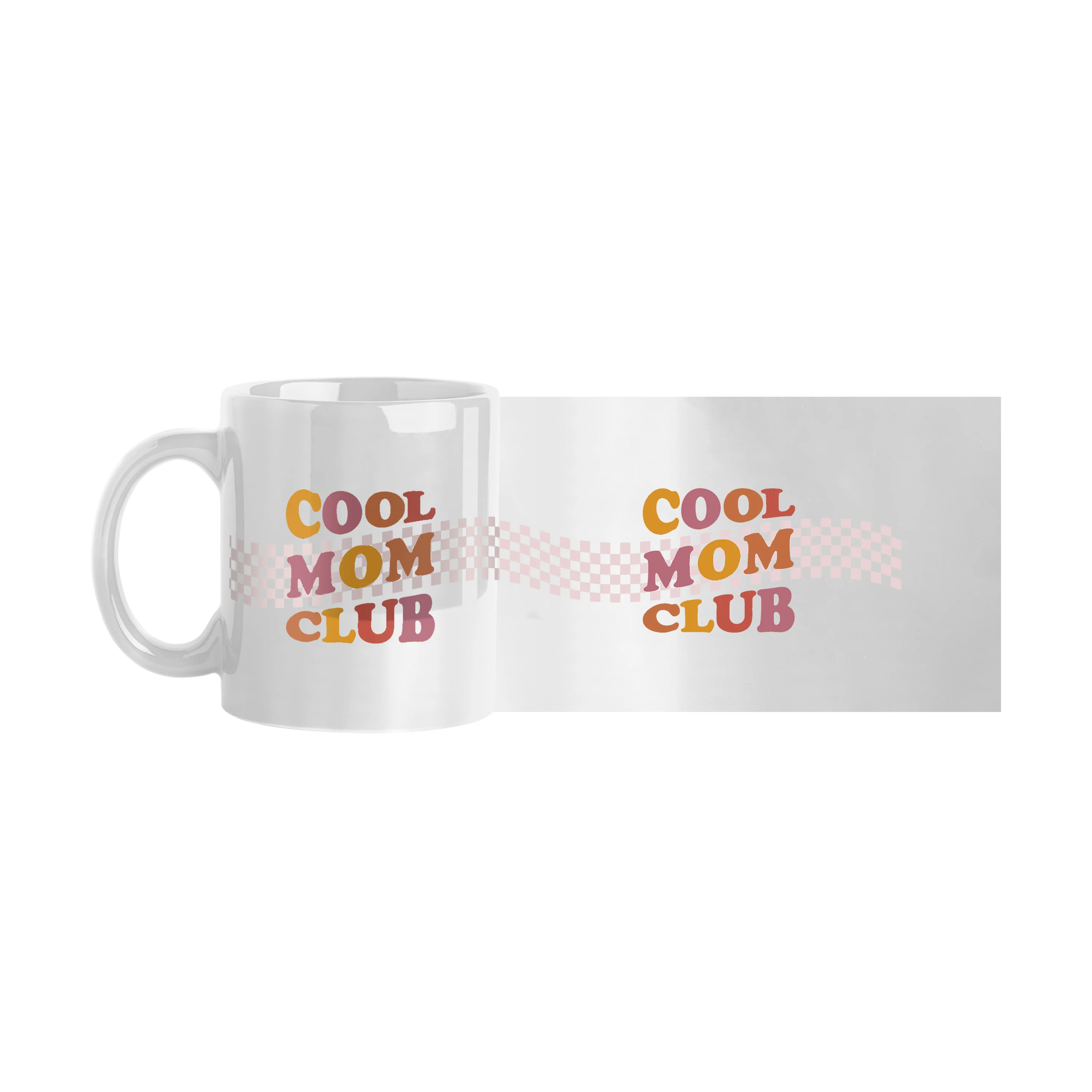 Mothers Day 11oz Cool Mom Club White Sublimated Mug - Image 2
