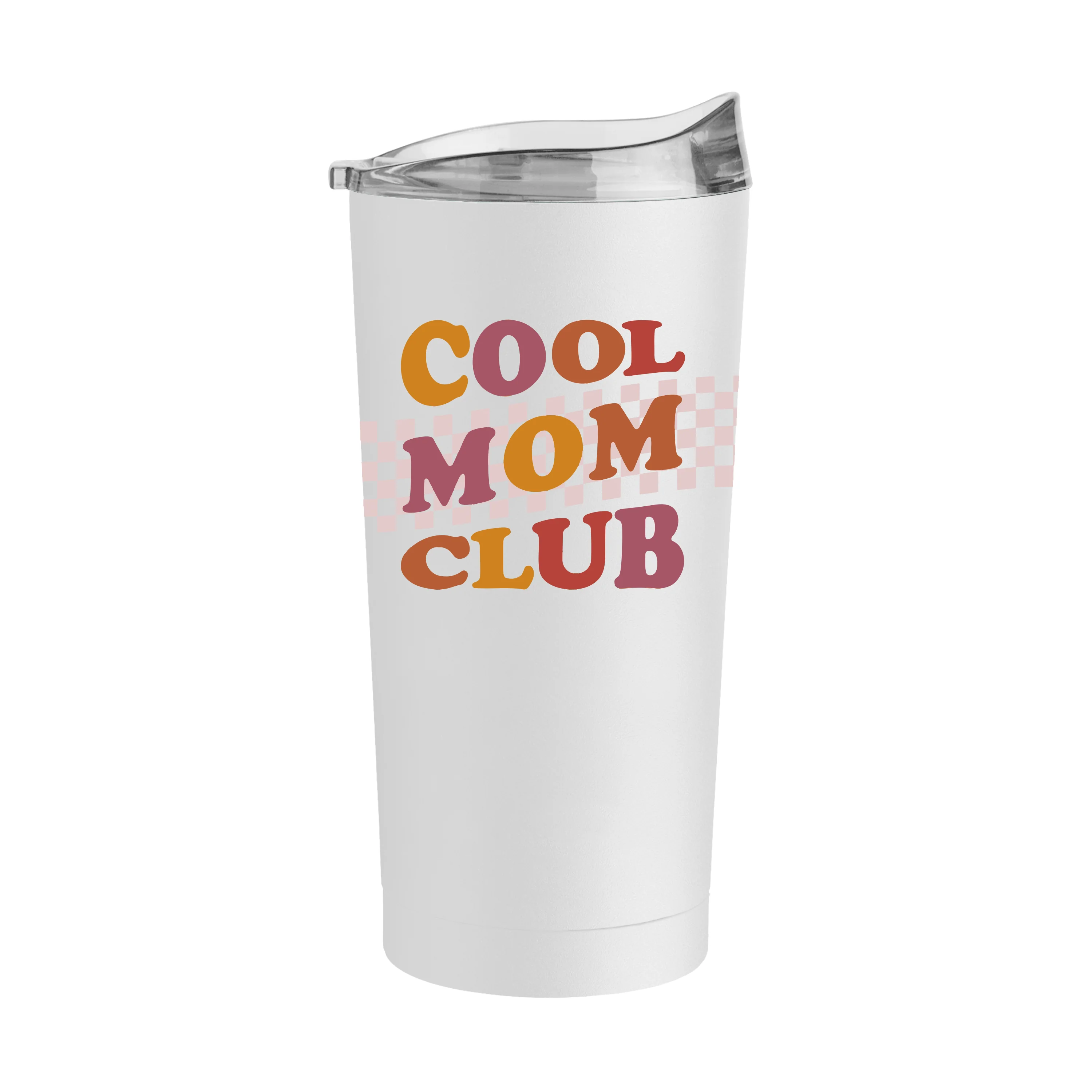 Mothers Day 20oz Cool Mom Club White Powder Coat Tumbler - Image 2