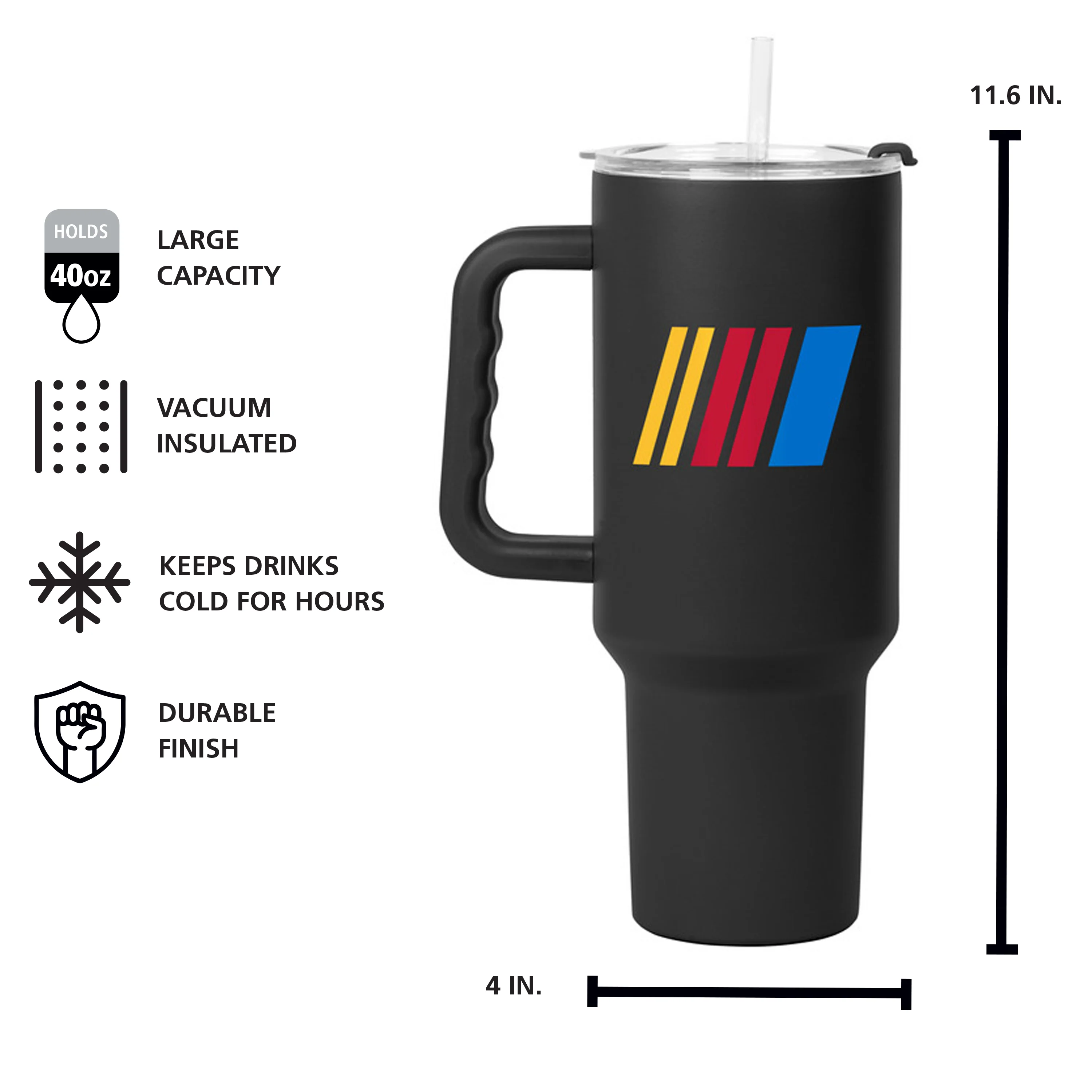 Nascar 40oz Flipside Powder Coat Tumbler - Image 5