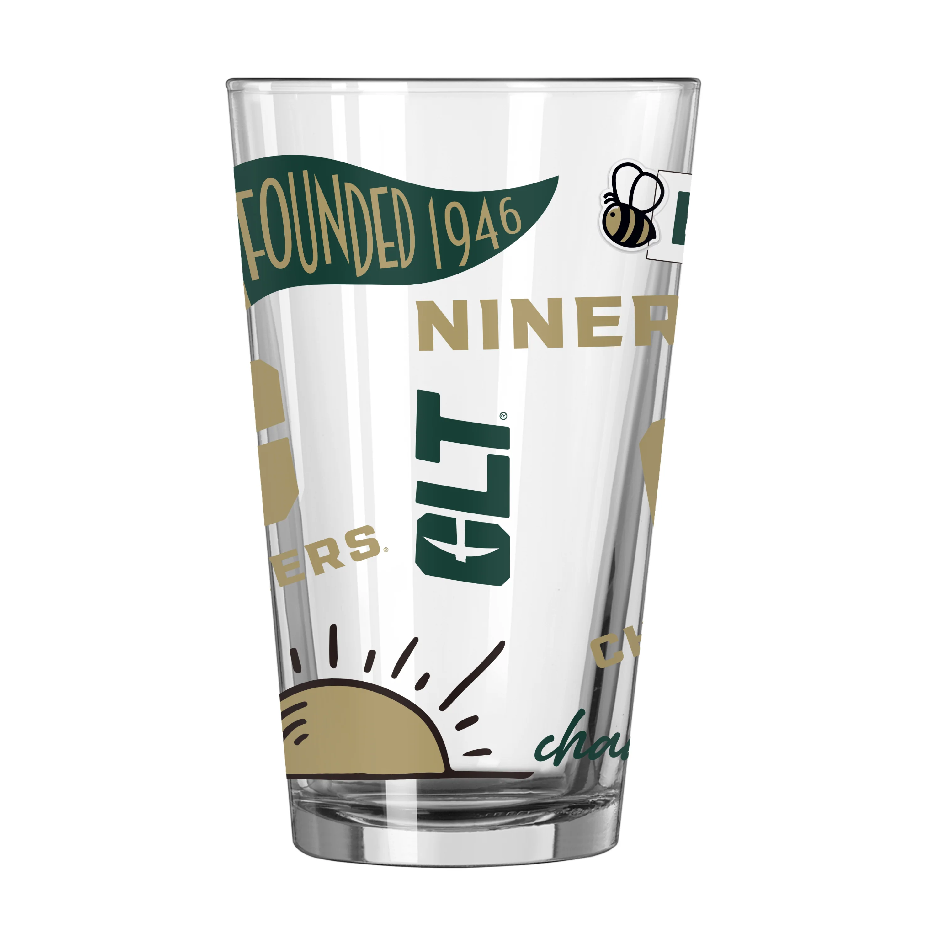NC Charlotte 16oz Native Pint Glass
