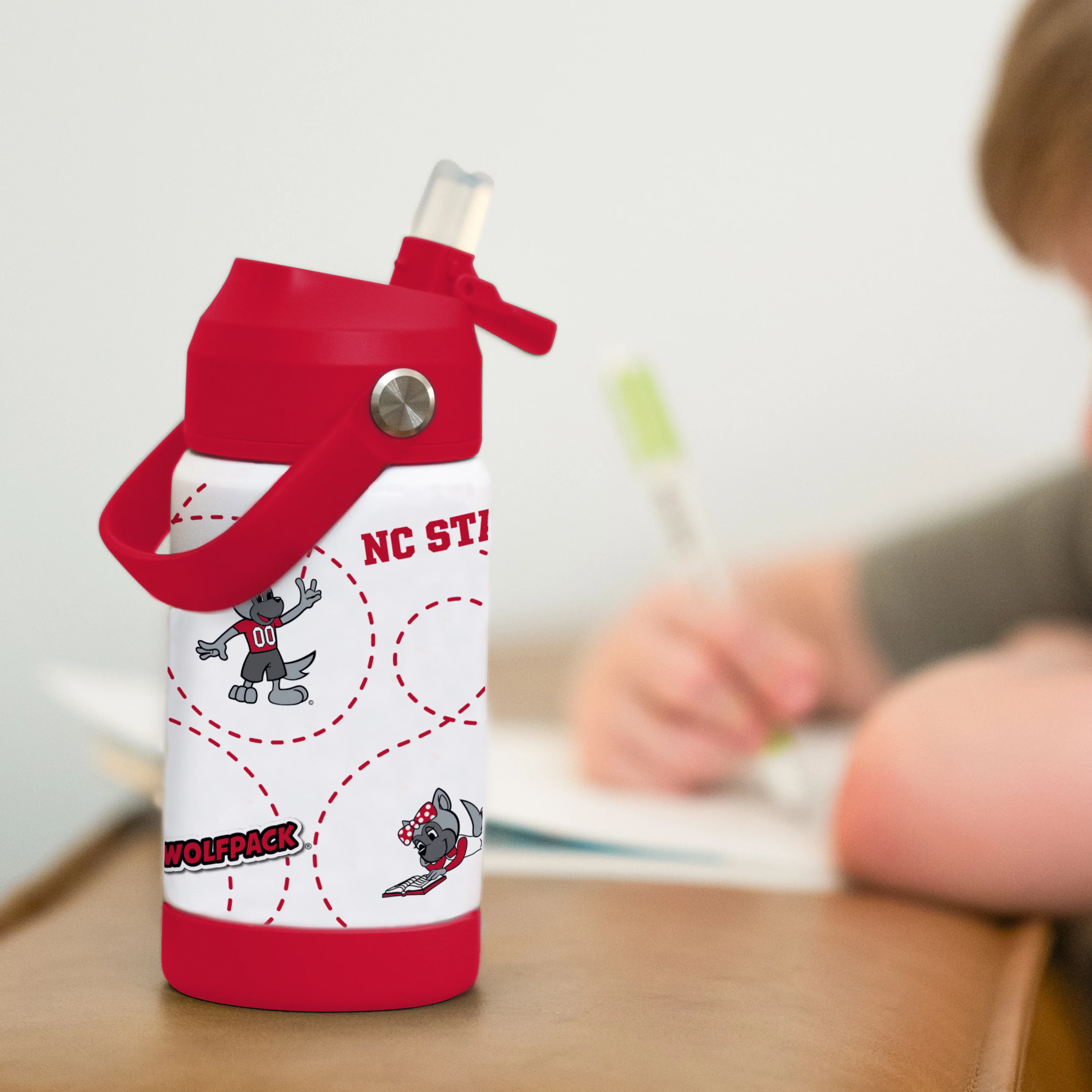 NC State 12oz Mascot SS Kids Bottle - Image 4