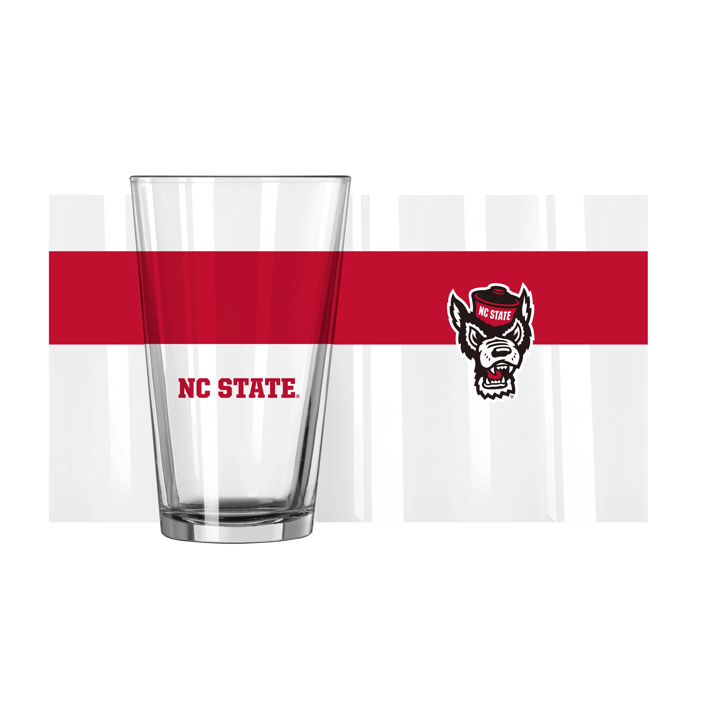 NC State 16oz Colorblock Pint Glass - Image 2