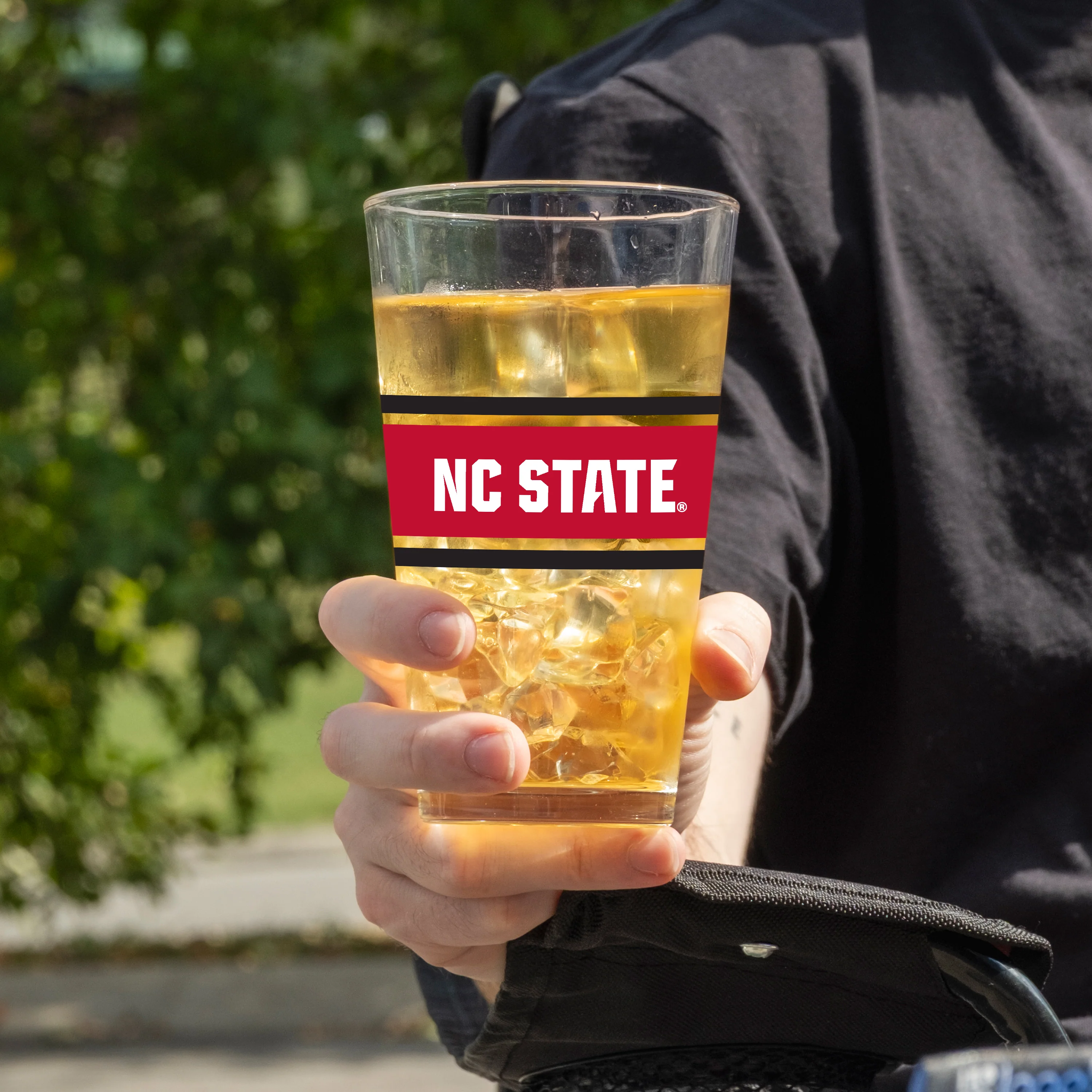NC State 16oz Stripe Pint Glass - Image 2