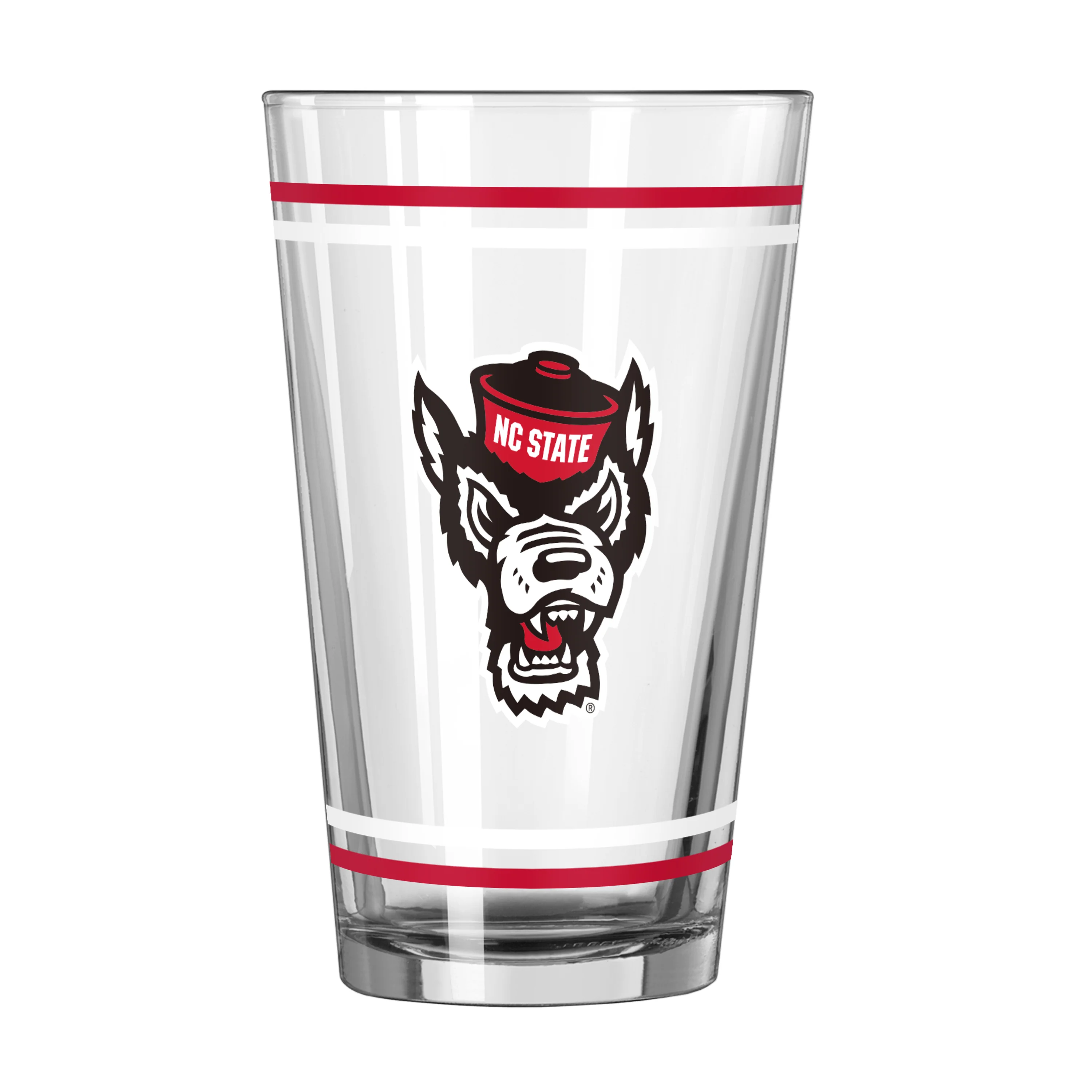 NC State Alternate 16oz Stripe Pint Glass