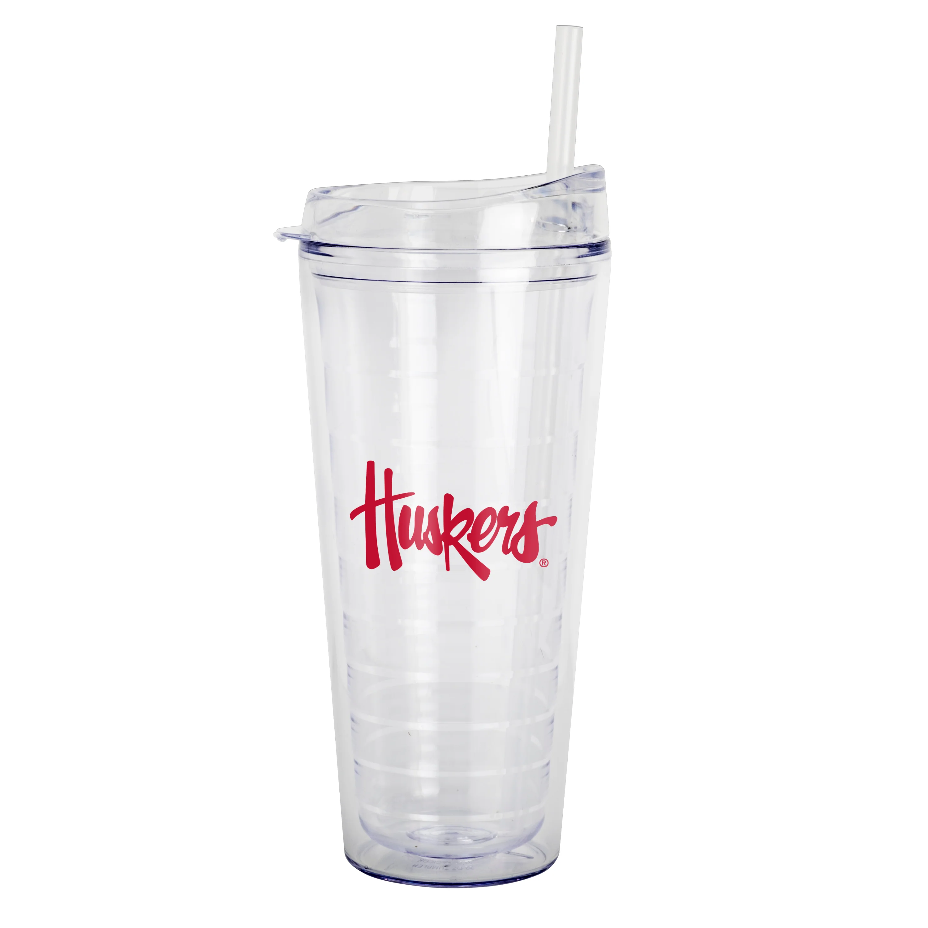 Nebraska 22oz Flipside Dbl Wall Clear Tumbler - Image 2