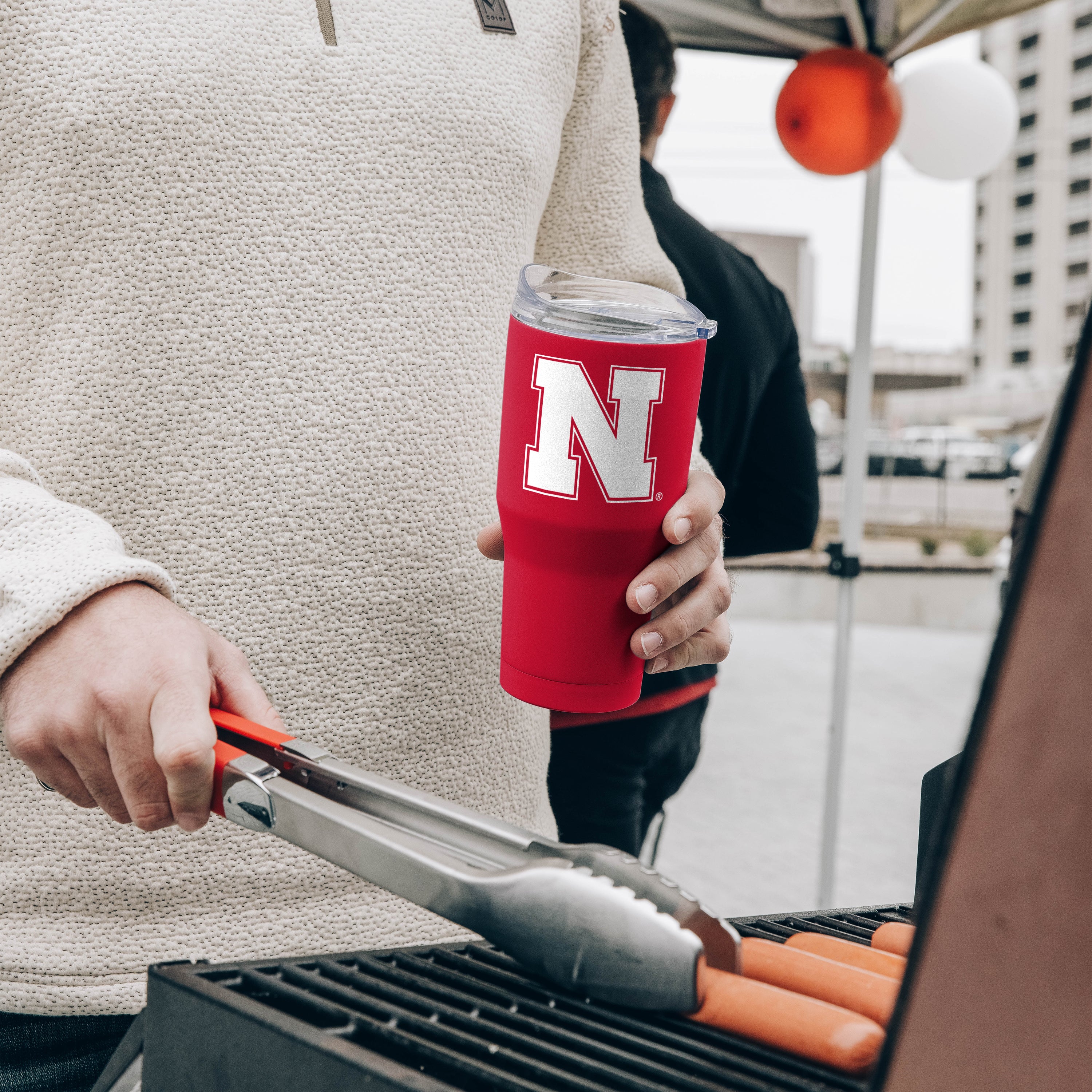 Nebraska 30oz Flipside Powder Coat Tumbler - Image 3