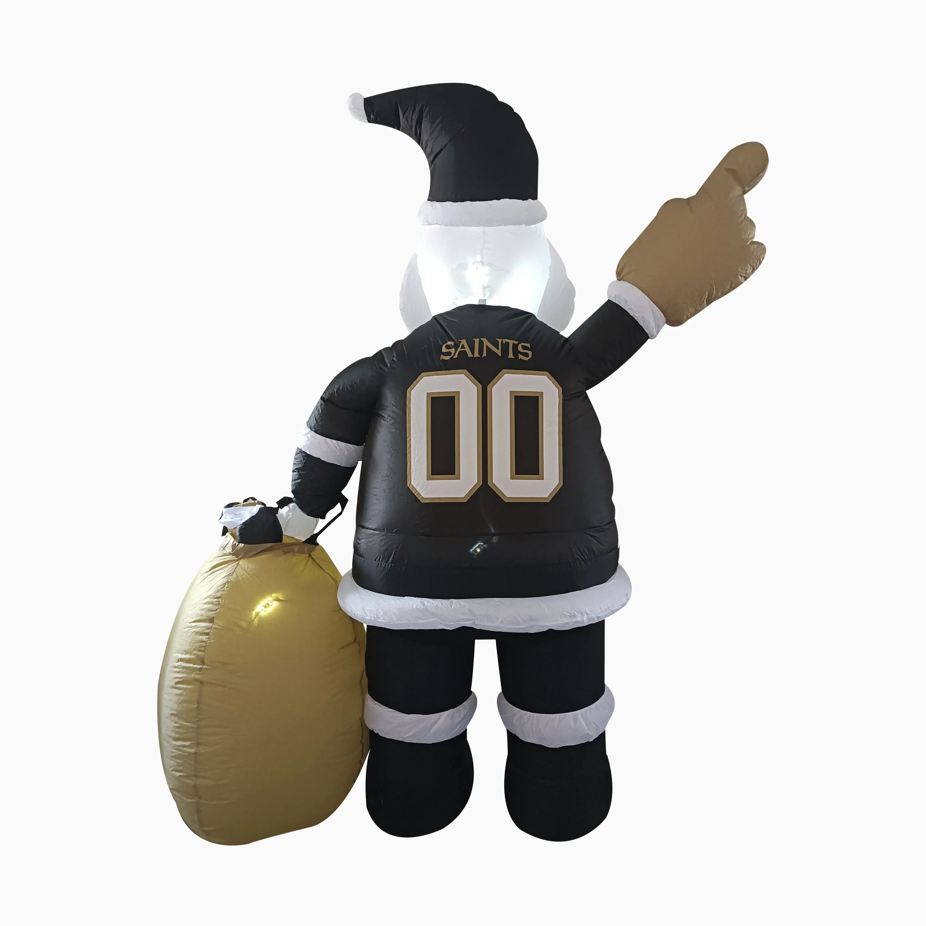 New Orleans Saints Santa Claus Yard Inflatable - Image 3