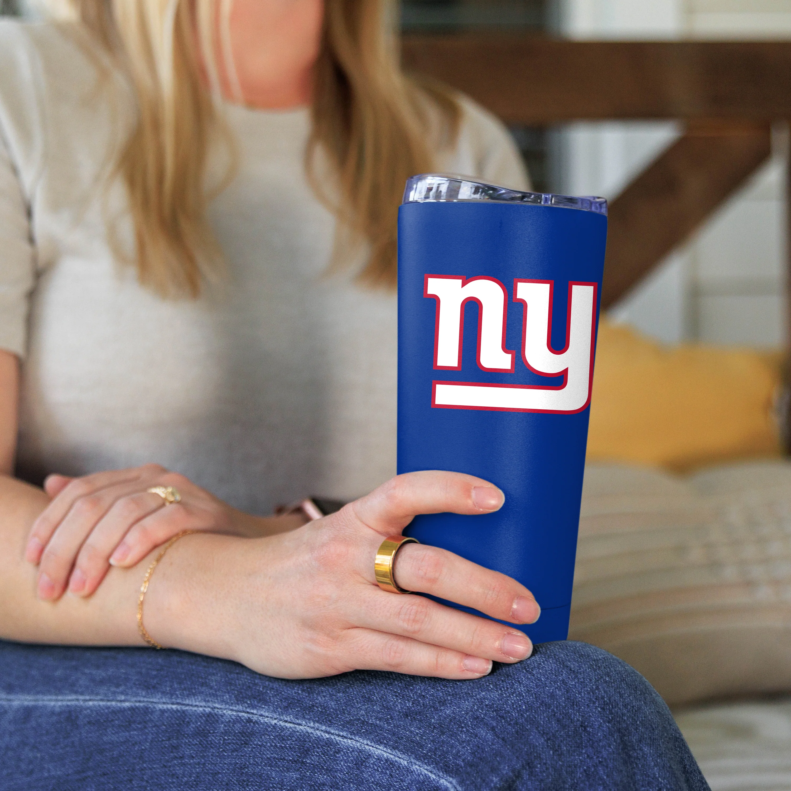 New York Giants 20oz Flipside Powder Coat Tumbler - Image 4
