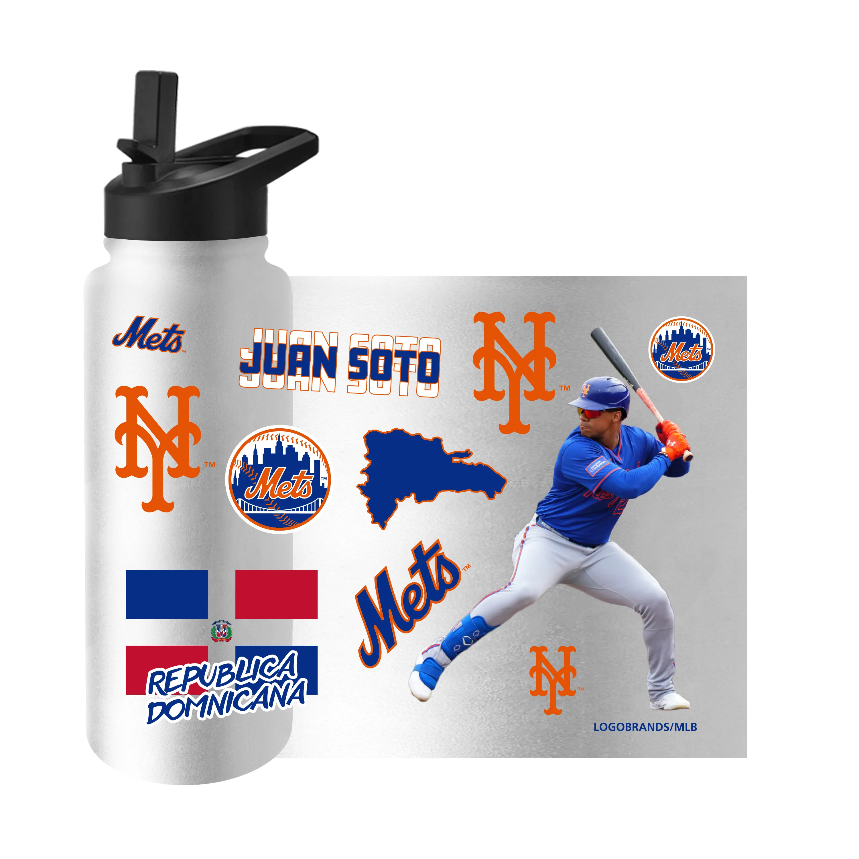New York Mets 34oz Juan Soto Native Quencher Bottle - Image 3