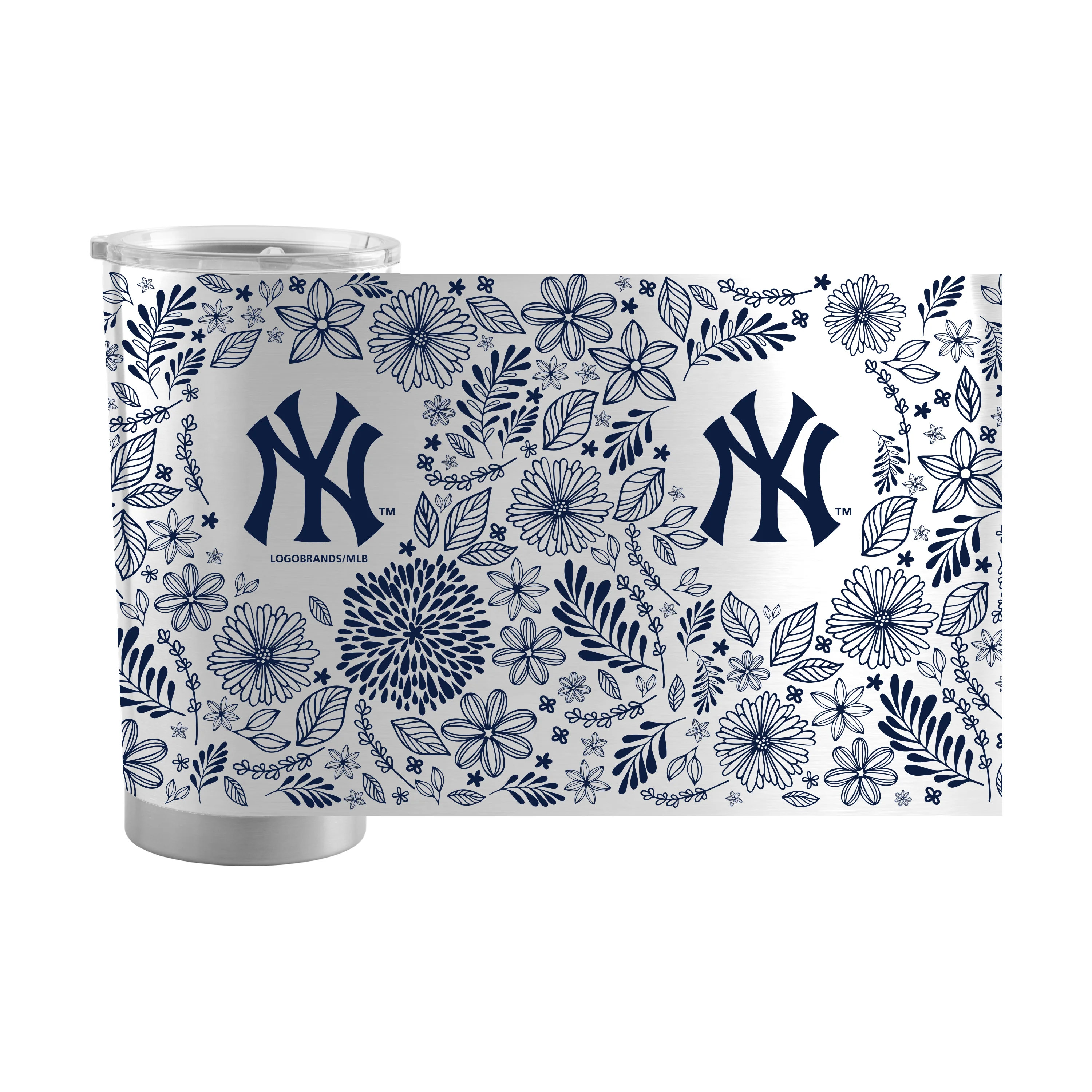 New York Yankees 20oz Botanical Stainless Steel Tumbler - Image 2