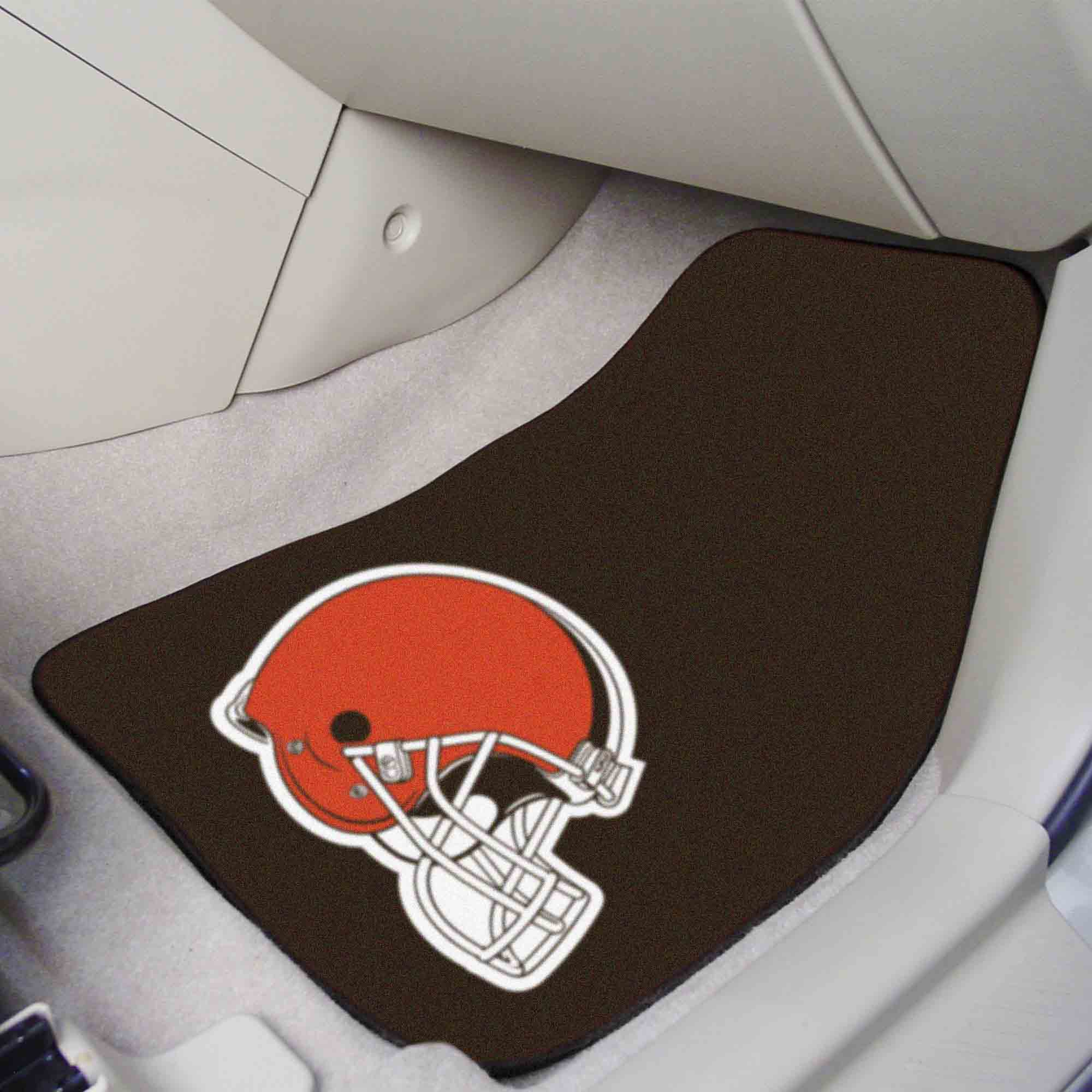 NFL - Cleveland Browns 2-pc Carpet Car Mat Set - Image 2