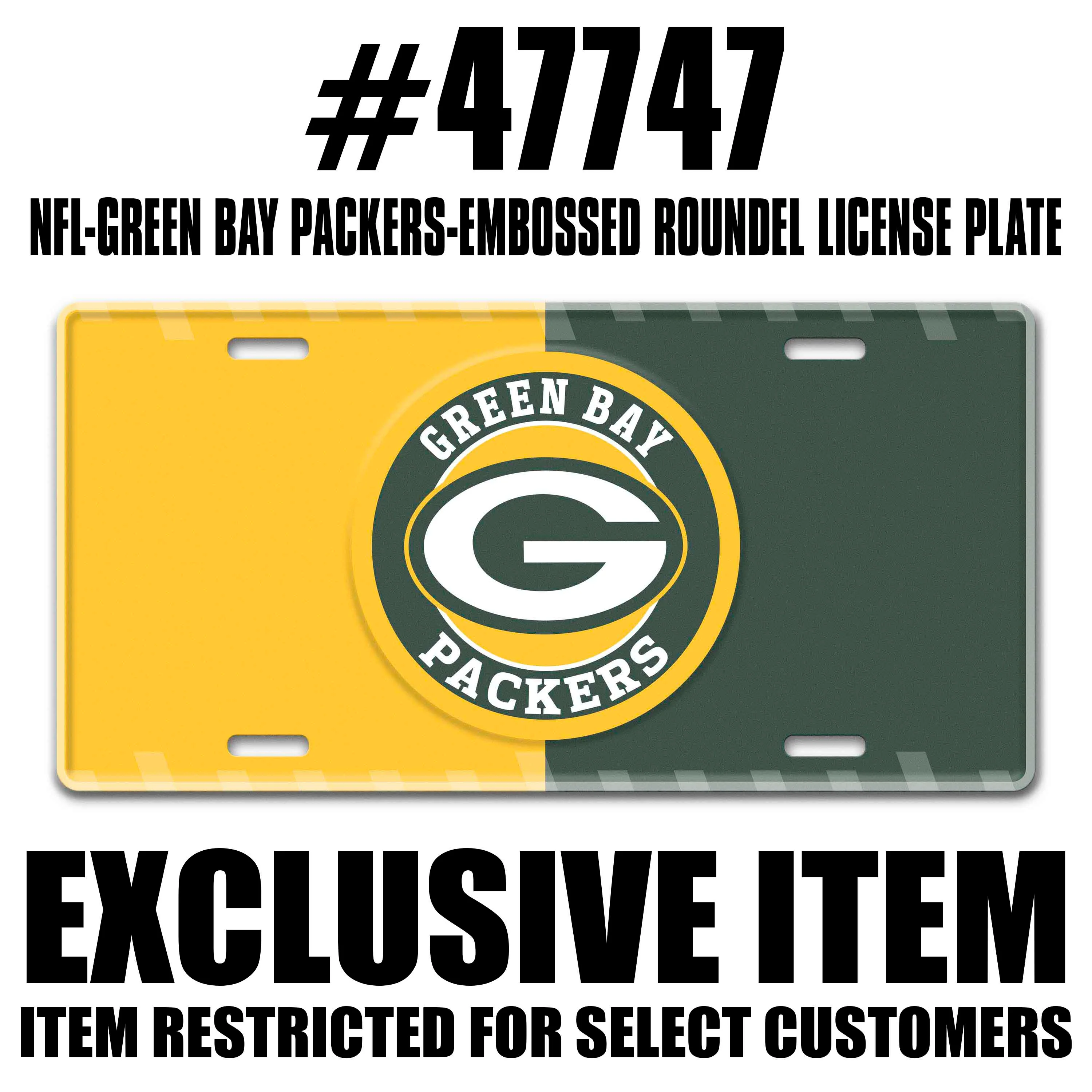 NFL - Green Bay Packers Embossed Roundel License Plate - Image 2