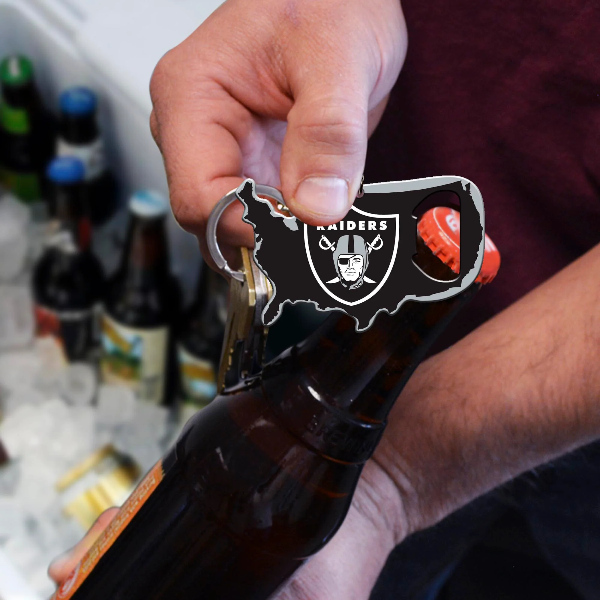 NFL - Las Vegas Raiders Keychain Bottle Opener - Image 2