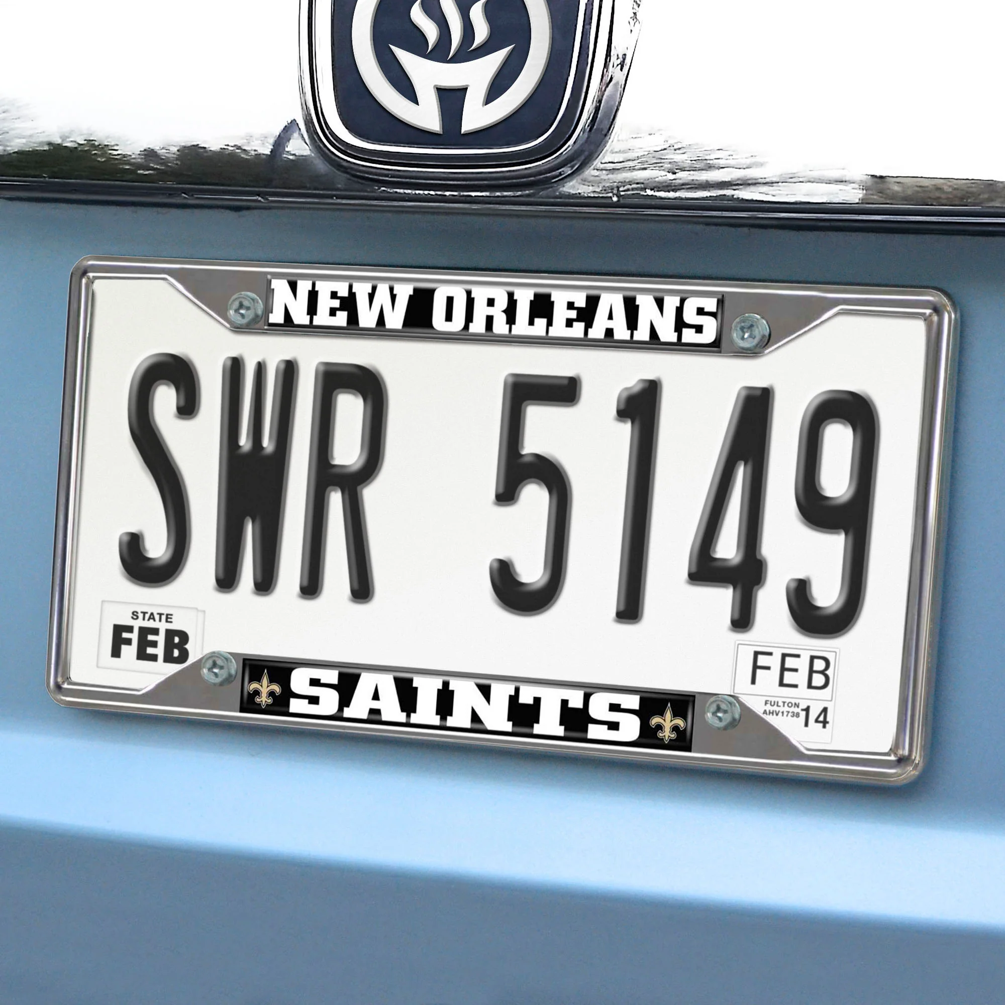 NFL - New Orleans Saints Chrome License Plate Frame - Image 2