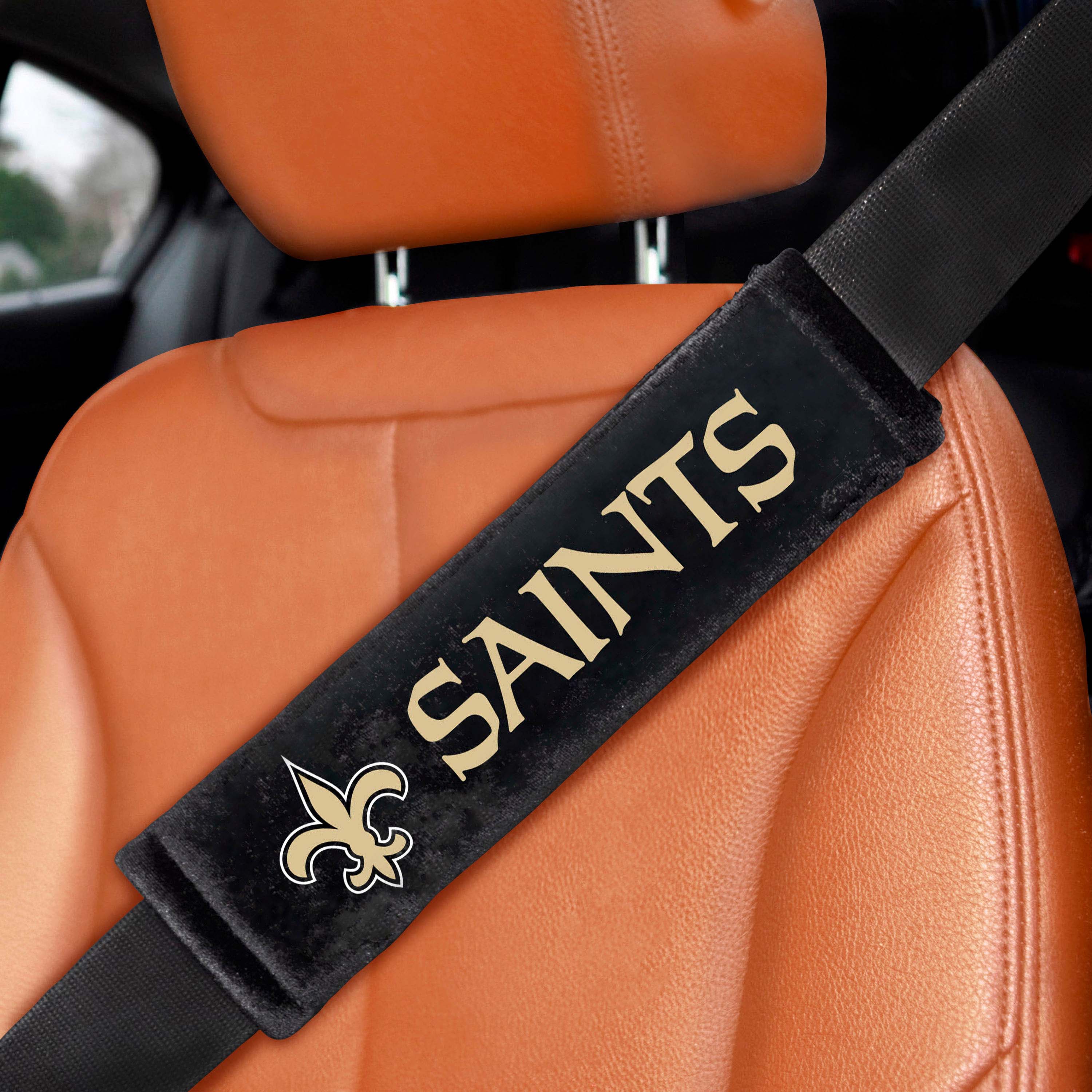 NFL - New Orleans Saints Embroidered Seatbelt Pad - Pair - Image 2