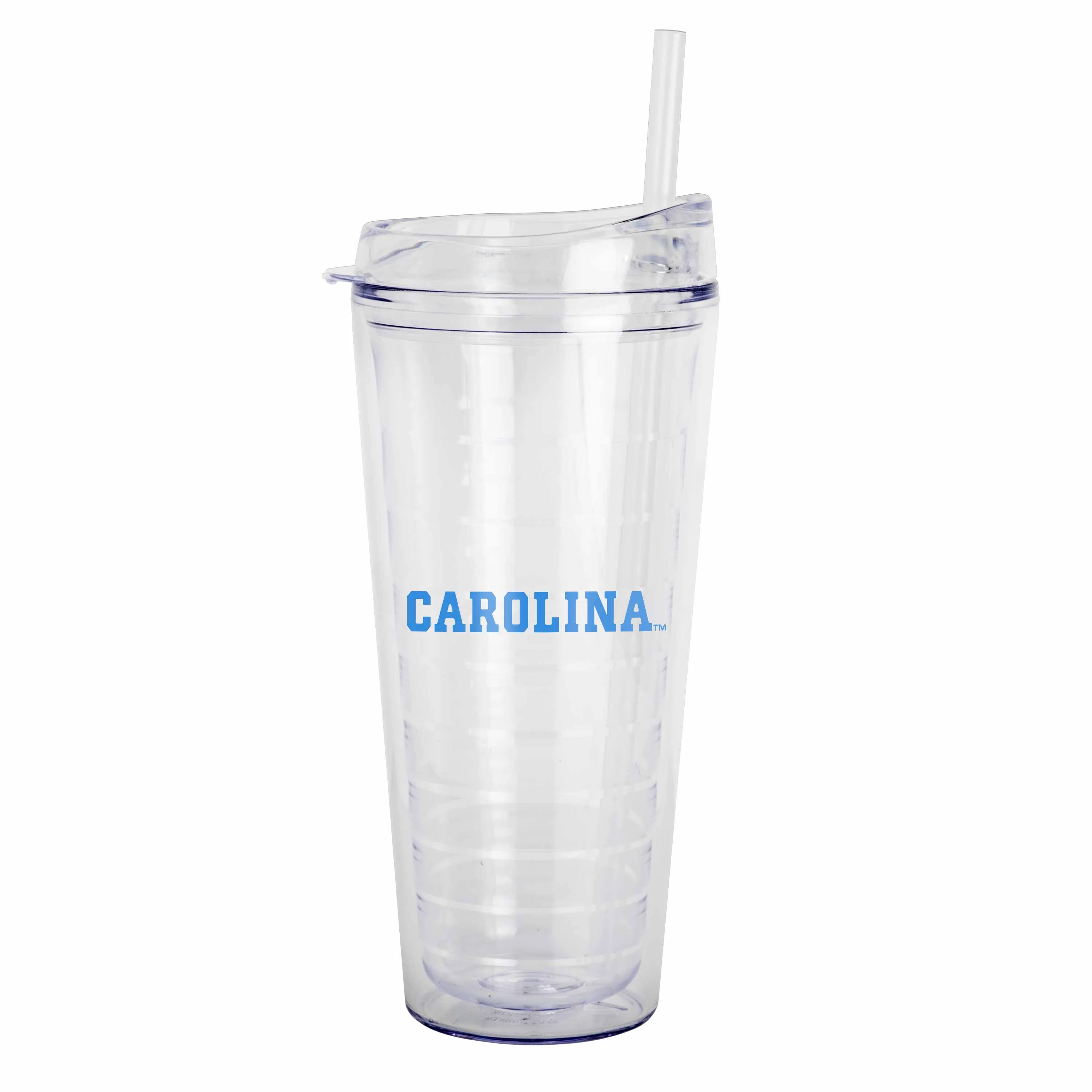 North Carolina 22oz Flipside Dbl Wall Clear Tumbler - Image 3