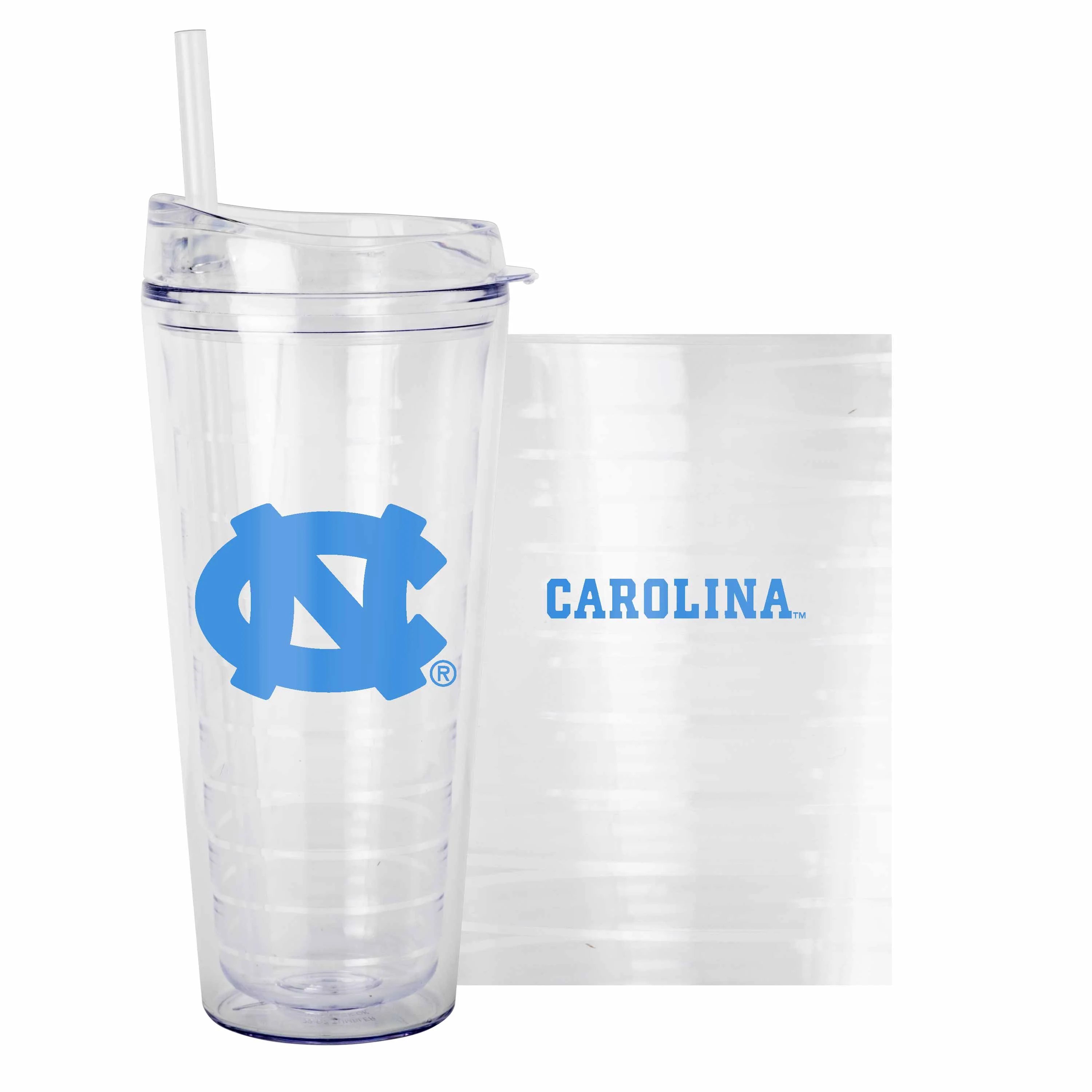 North Carolina 22oz Flipside Dbl Wall Clear Tumbler - Image 5