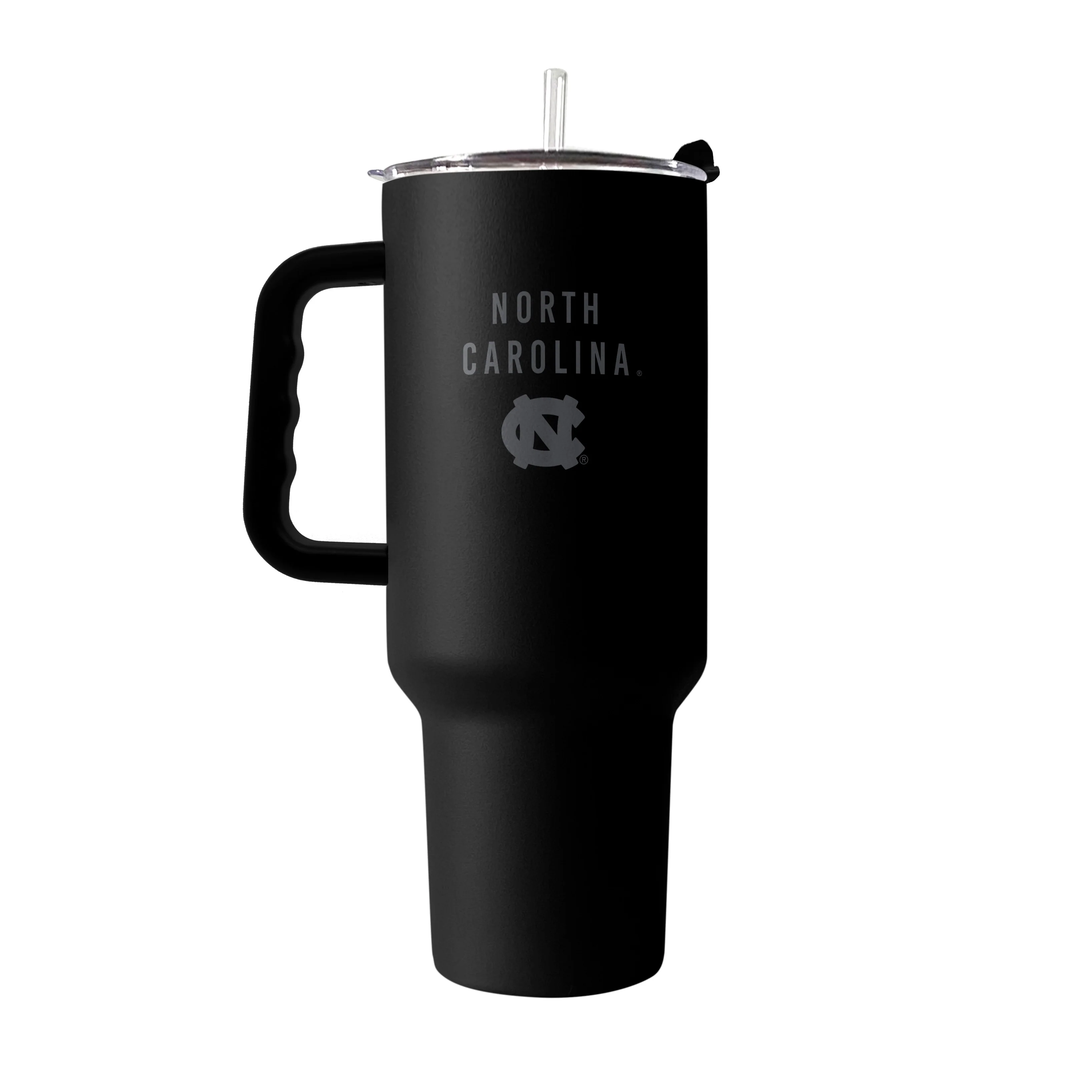 North Carolina 40oz Black Tonal Powder Coat Tumbler