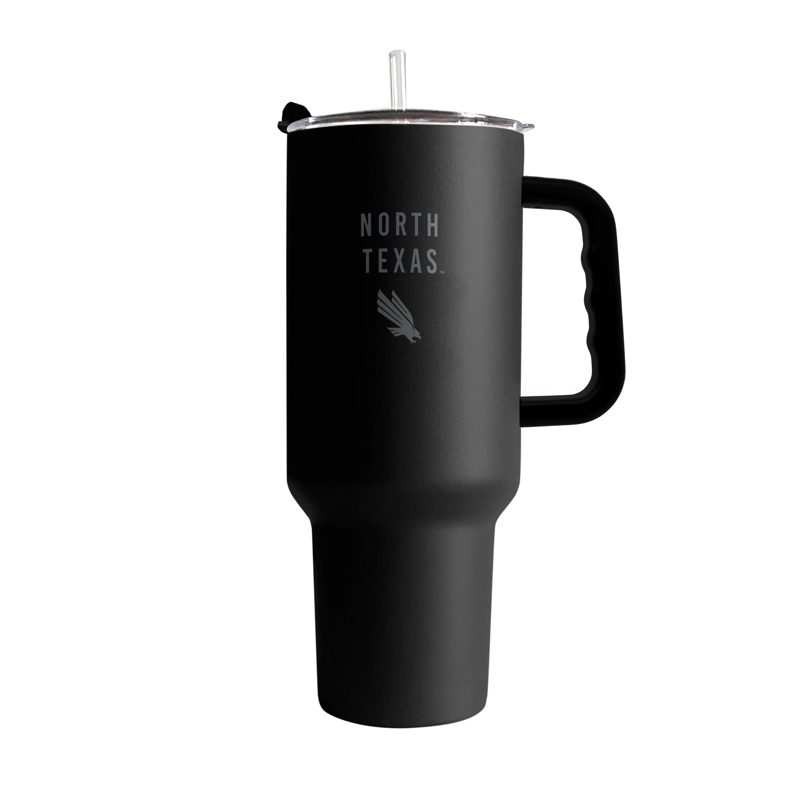 North Texas 40oz Black Tonal Powder Coat Tumbler - Image 2