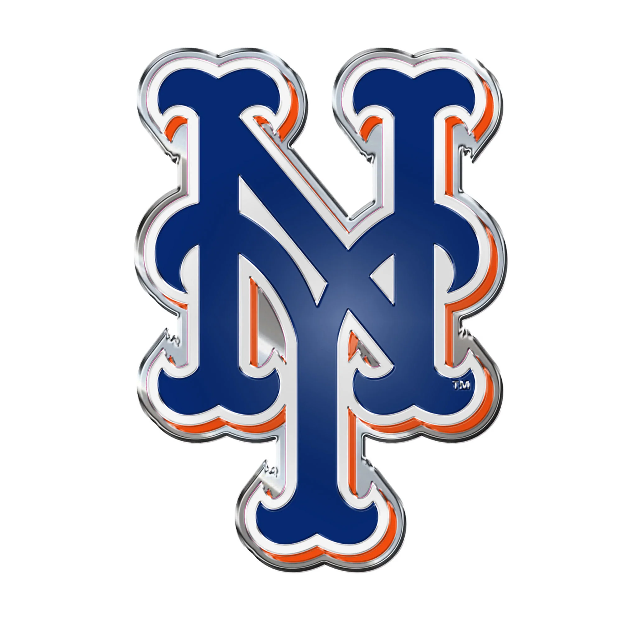 NY Mets Embossed Color Emblem