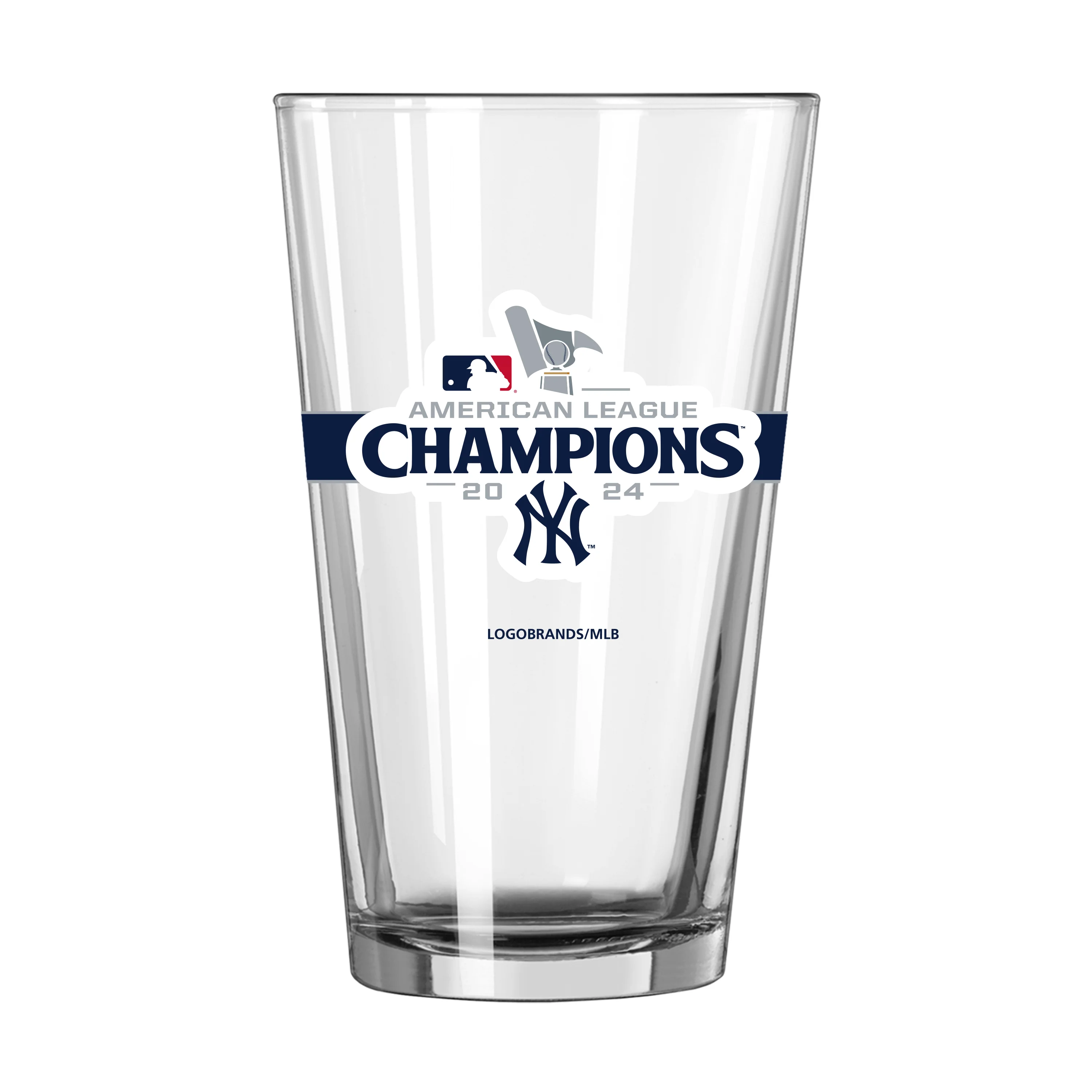 NY Yankees 2024 American League Champs 16oz Pint Glass