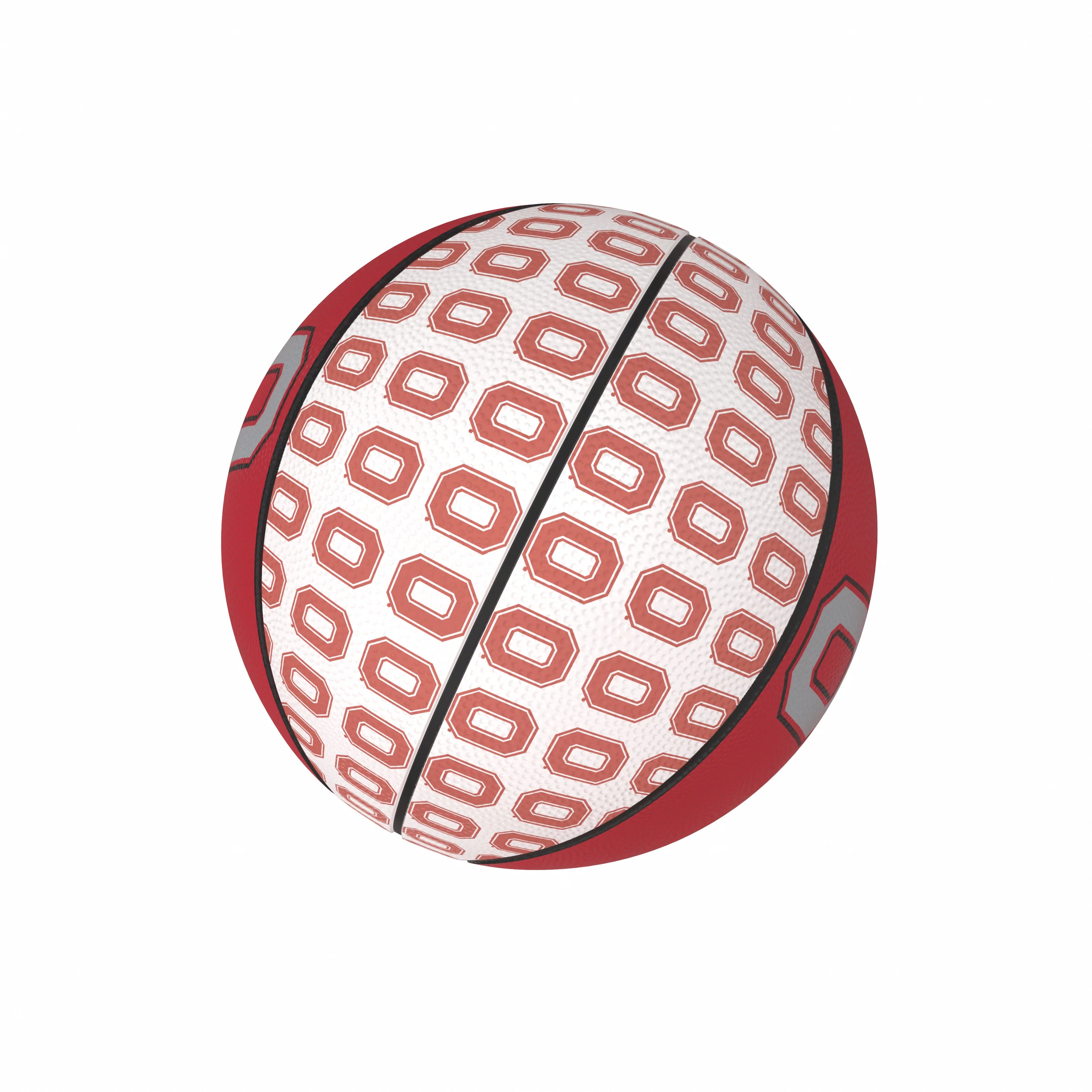 Ohio State Repeating Logo Mini-Size Rubber Basketball - Image 4