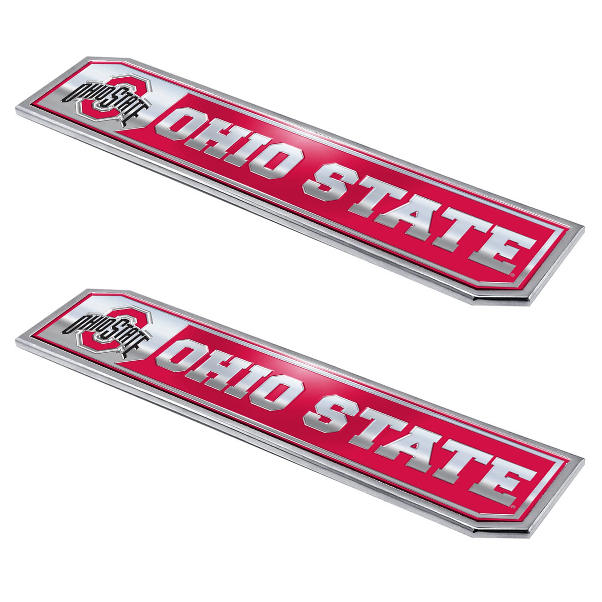 Ohio State University Embossed Truck Emblem 2-pk