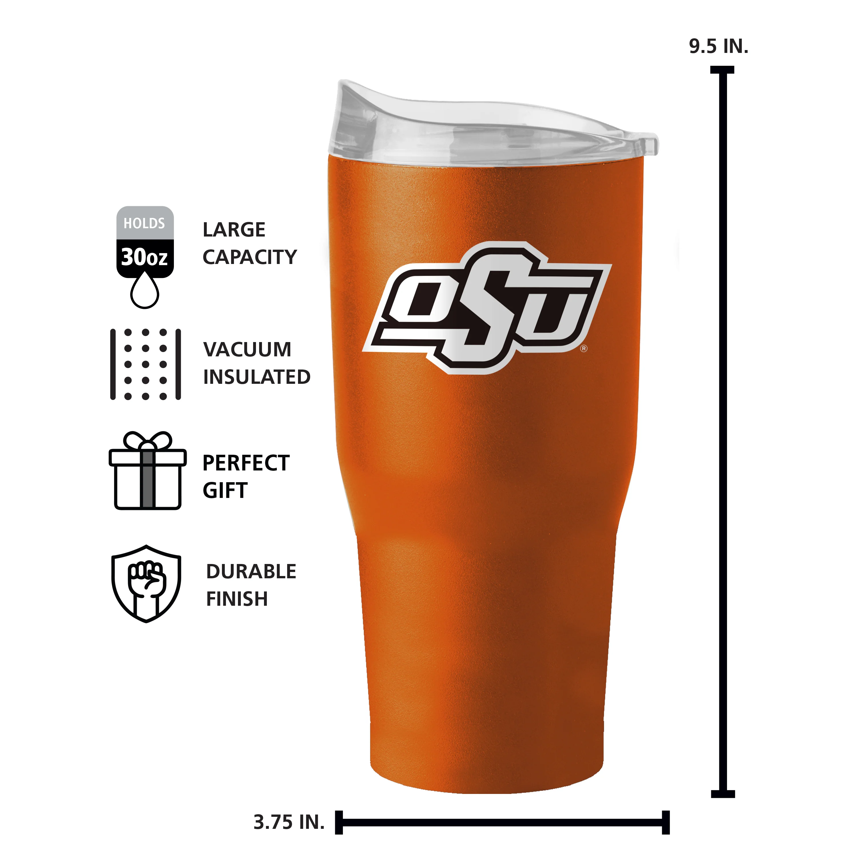 Oklahoma State 30oz Flipside Powder Coat Tumbler