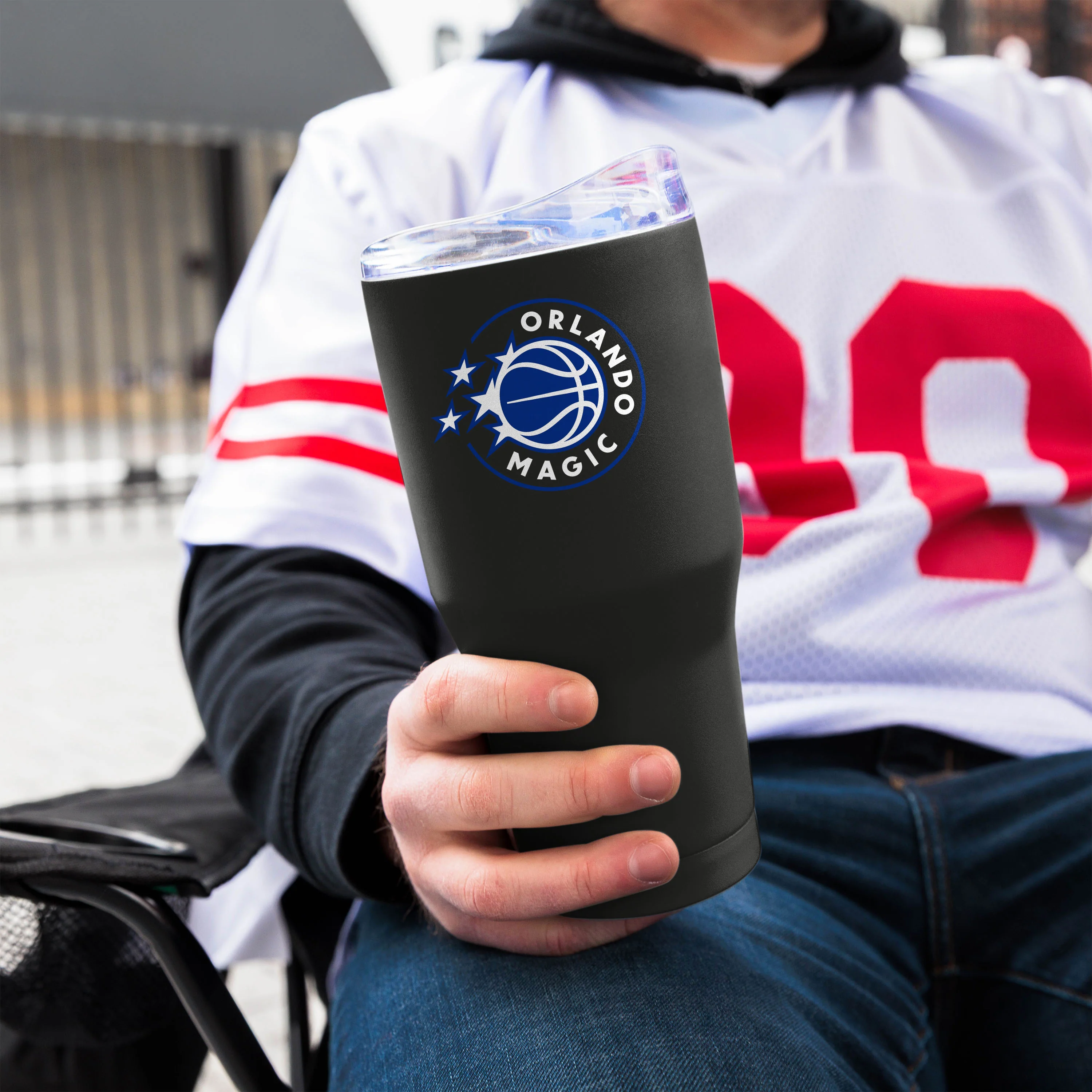Orlando Magic Black 30oz Flipside Powder Coat Tumbler - Image 4
