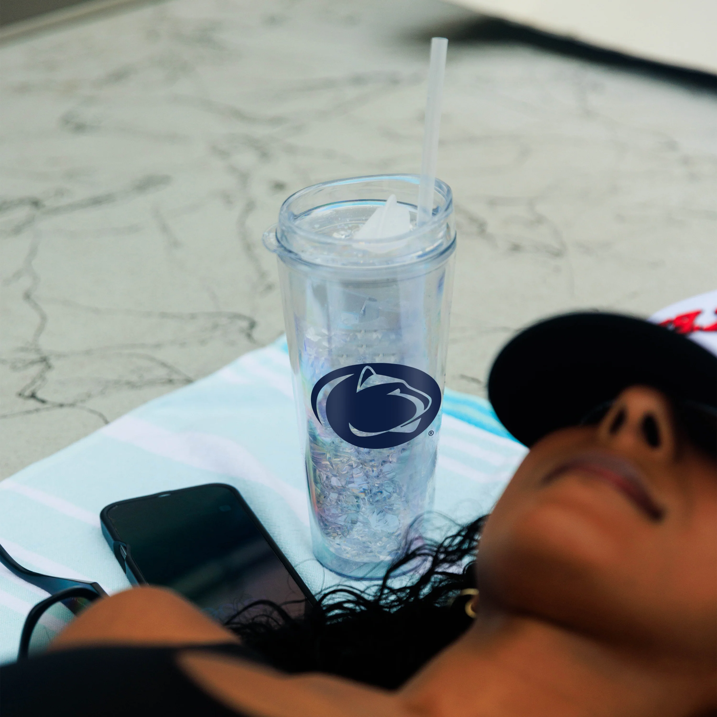 Penn State 22oz Flipside Dbl Wall Clear Tumbler - Image 3