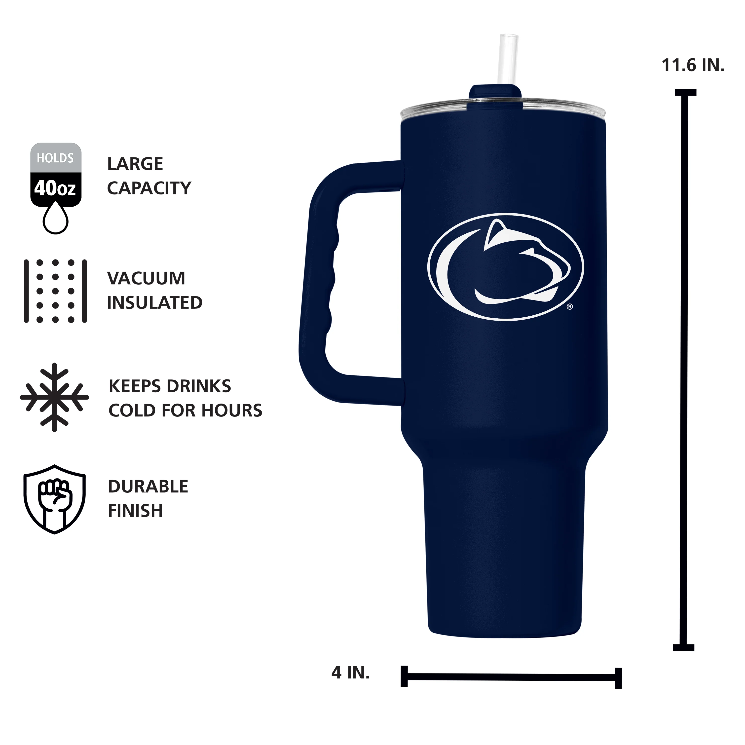 Penn State 40oz Flipside Powder Coat Tumbler - Image 5