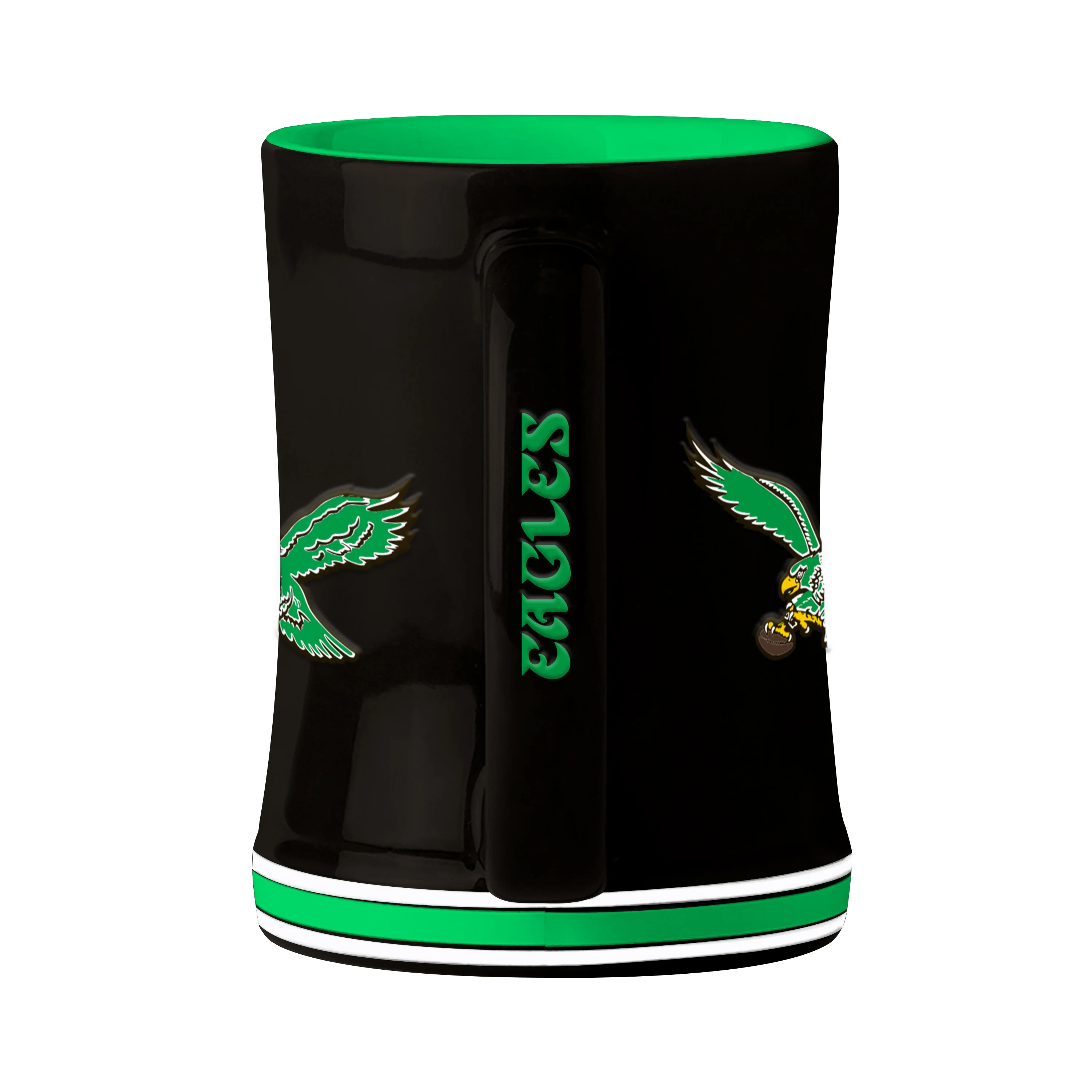 Philadelphia Eagles Retro Black 14oz Relief Mug - Image 2