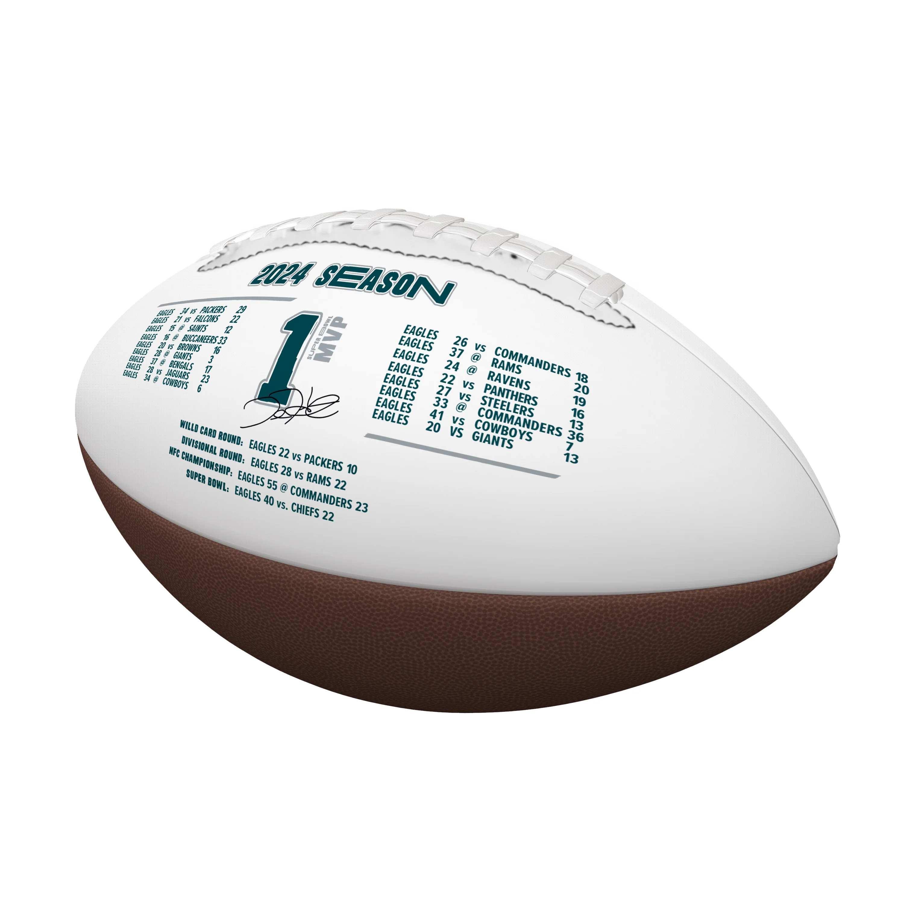 Philadelphia Eagles SB 59 Champions Full Size Debossed Football - Image 2